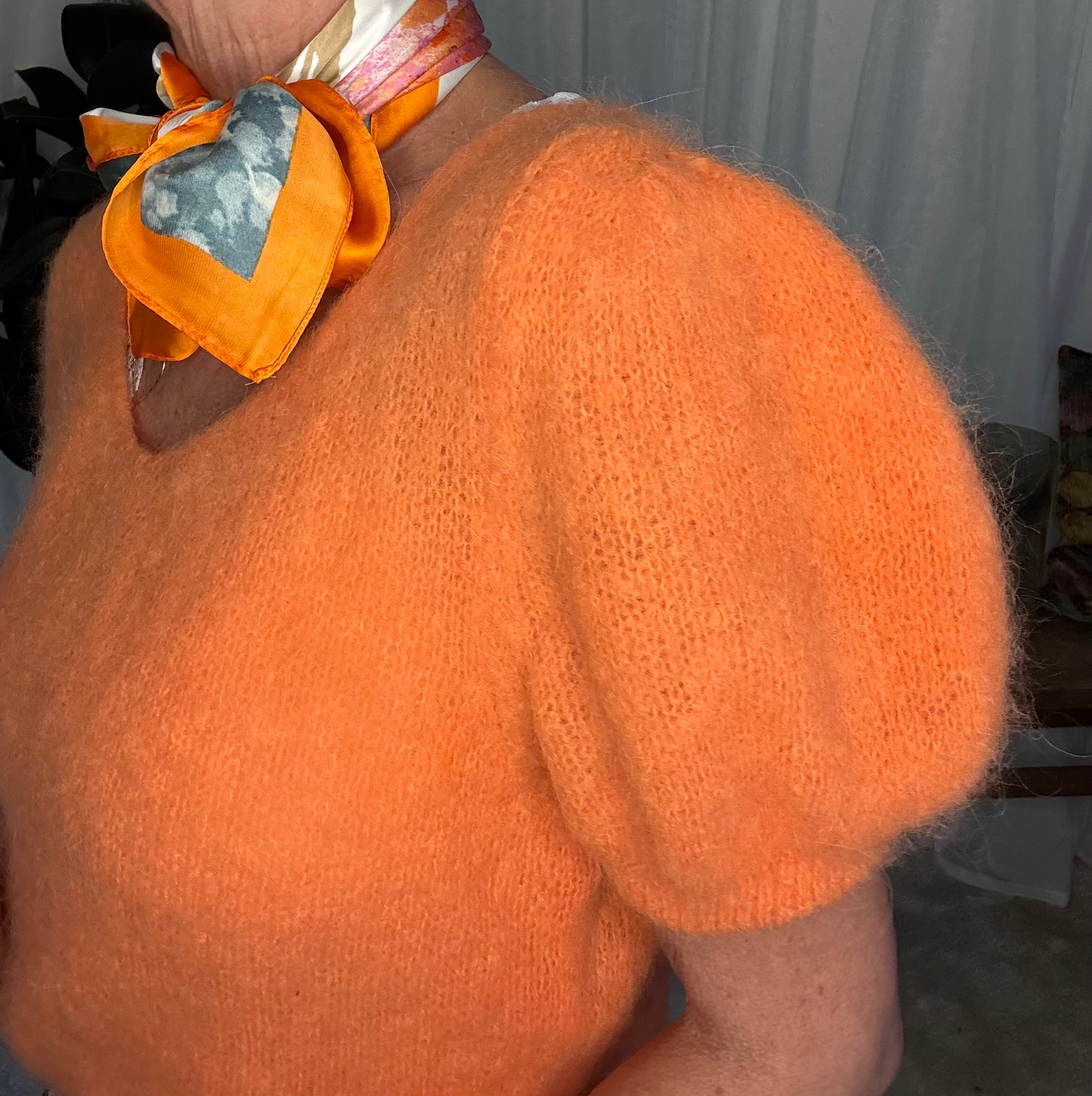 Americandreams Strik - Lolanda Strik Bluse i Burnt Orange