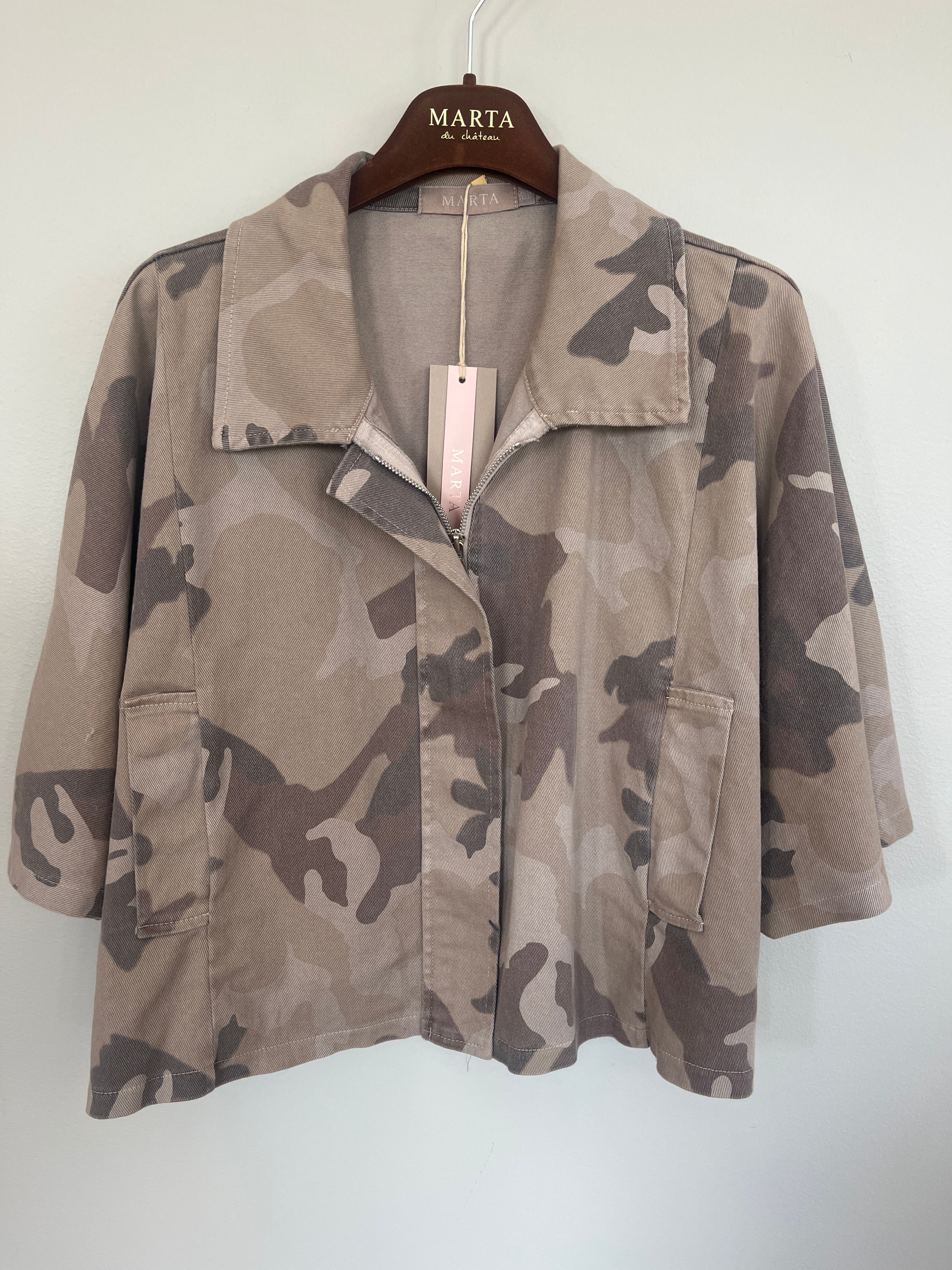 MARTA du château Jakke - 68815 MdcQuartz Jakke i Beige Camo