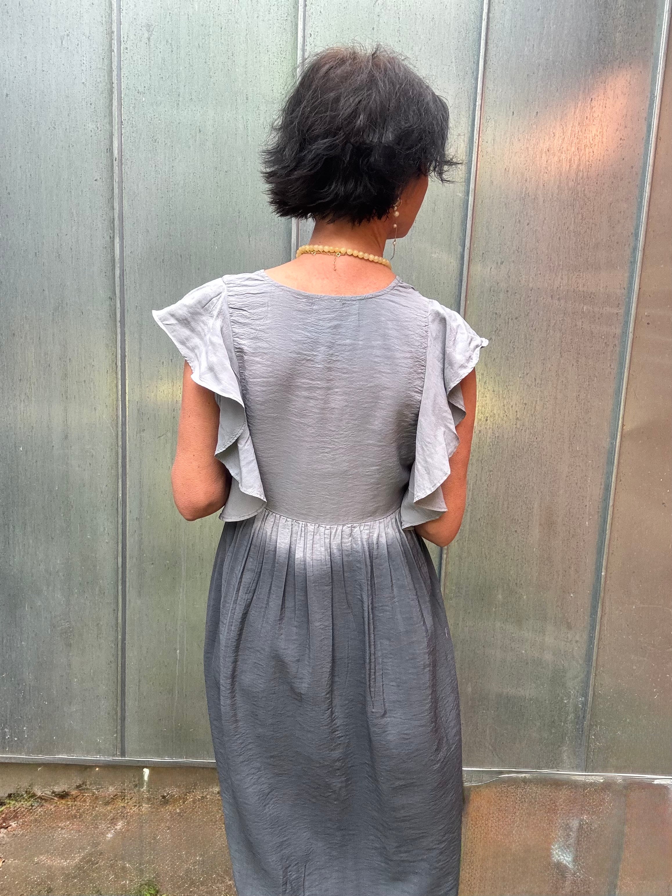 Gossia Kjole - ViolaGO Kjole i Grey Dip Dye