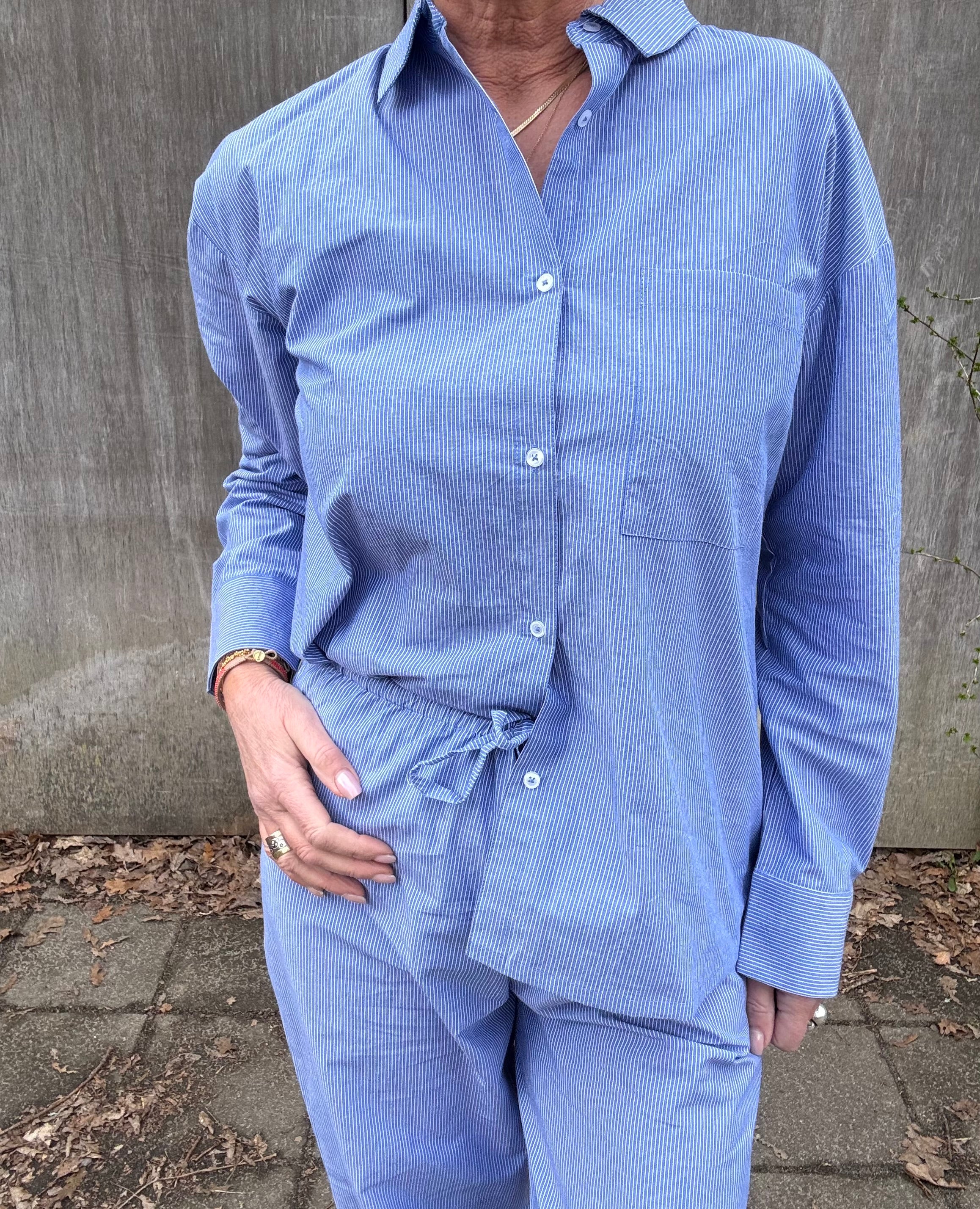 Coster Copenhagen Skjorte - CC Heart Emmie Skjorte i Blue Stripe