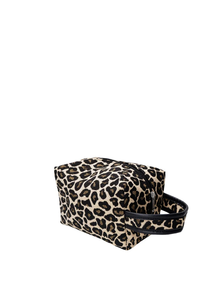 Black Colour Toilet Taske - BcNyla Lille Makeup/Toilet Taske i Leopard