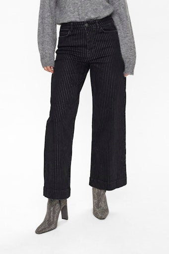 Nümph Jeans - NuParis Cropped Jeans Glam i Sort