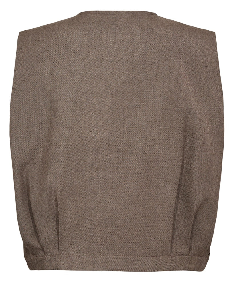 Nümph Vest - NuShelly Vest i Brown Lentil Melange