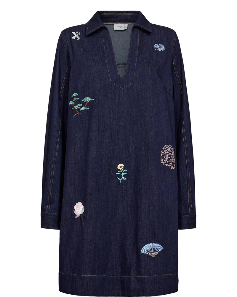 Nümph Kjole - NuChiku Kjole i Dark Blue Denim