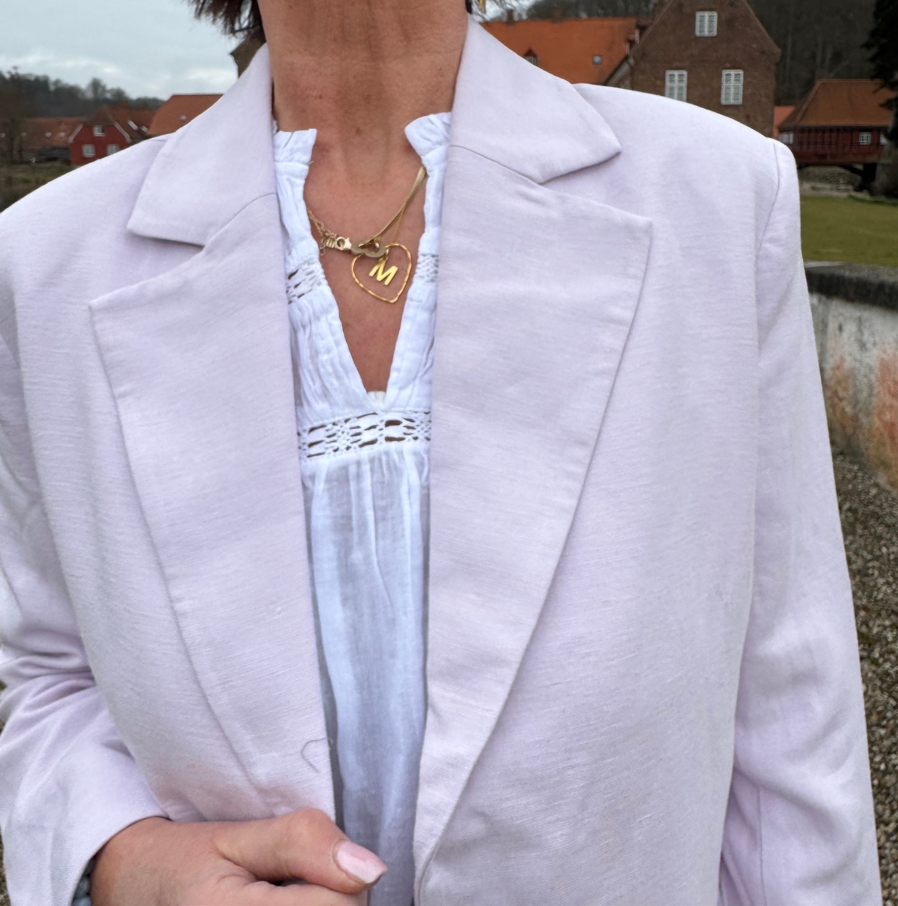 Second Female Blazer - Lino Blazer i Lavender Fog