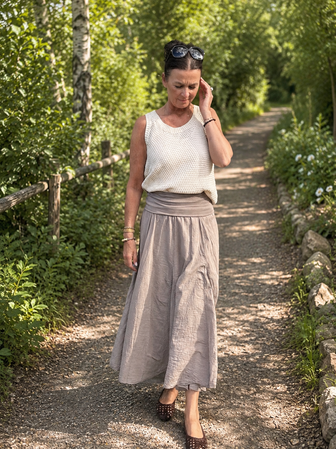 MARTA du château Top - 9689 MdcNayla Strik Top i Beige