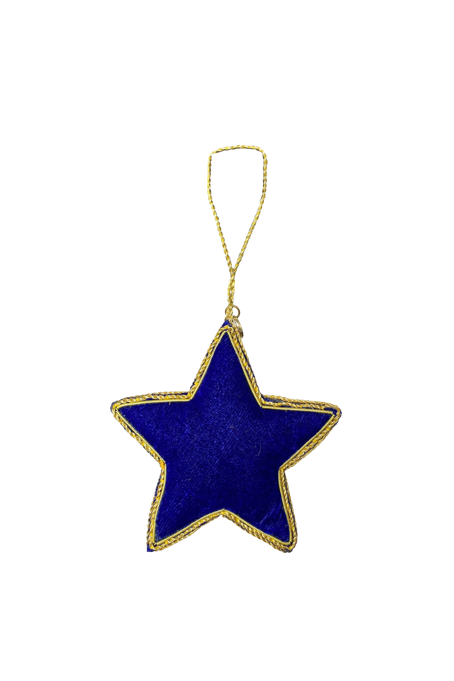 Black Colour - BcVelvet Star Christmas Ornament i Blå