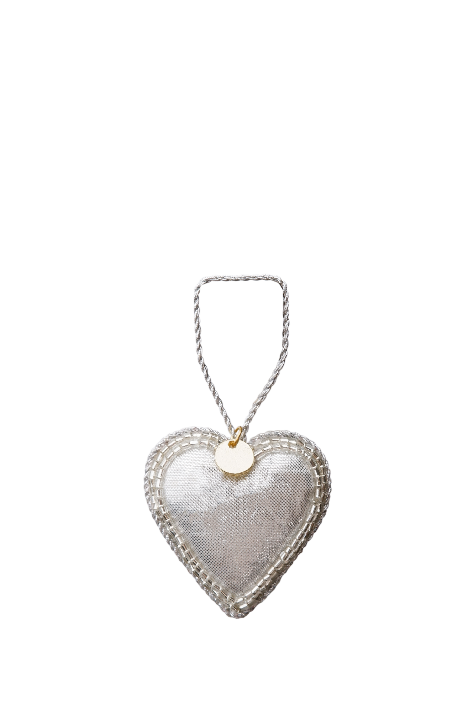 Black Colour Julepynt - BcMini Heart Christmas Ornament i Sølv