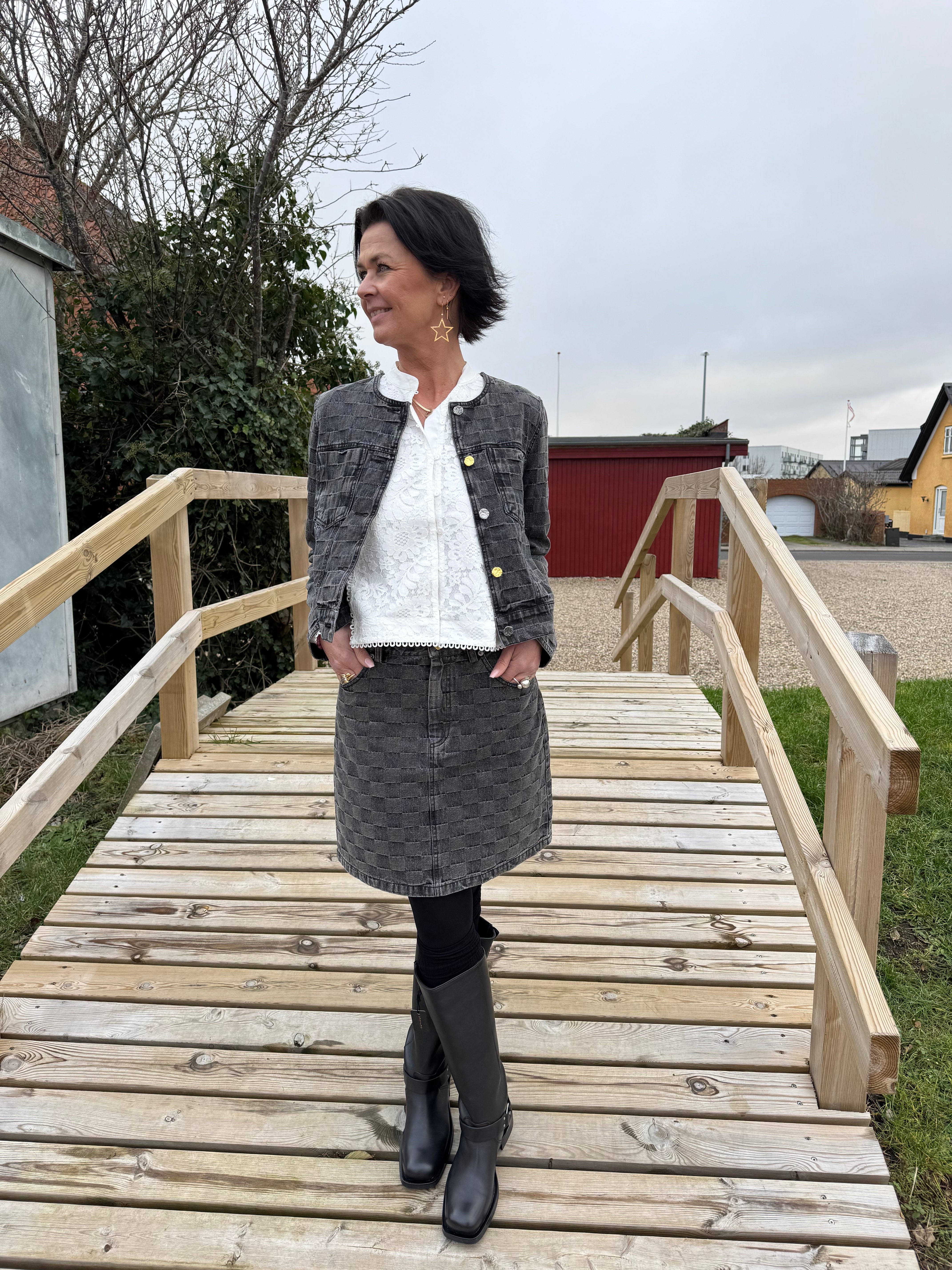 Co´Couture Skjorte - KimmieCC Lace Mix Skjorte i Off White