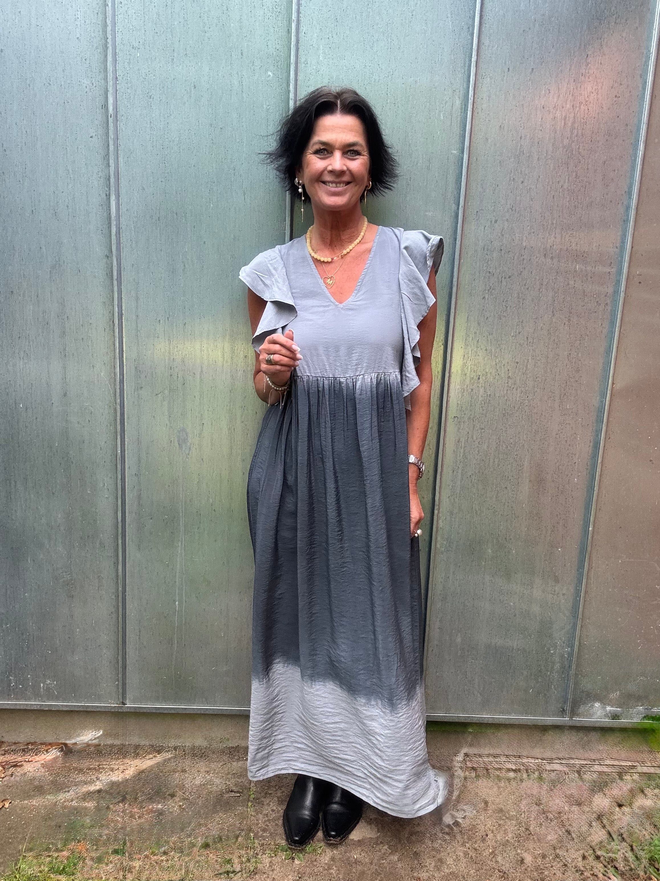 Gossia Kjole - ViolaGO Kjole i Grey Dip Dye