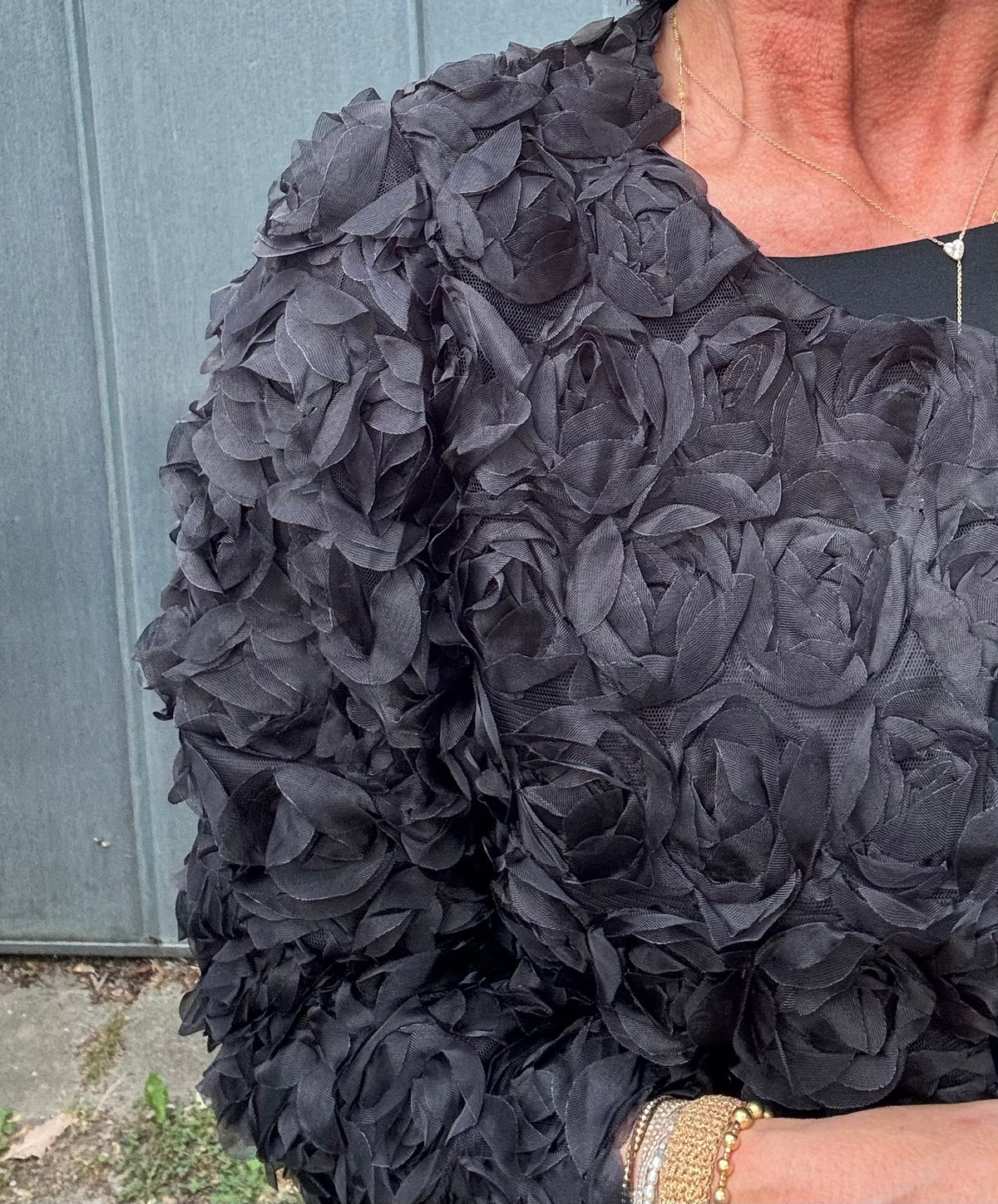 Tim & Simonsen Jakke - Evana Flower Jakke i Sort