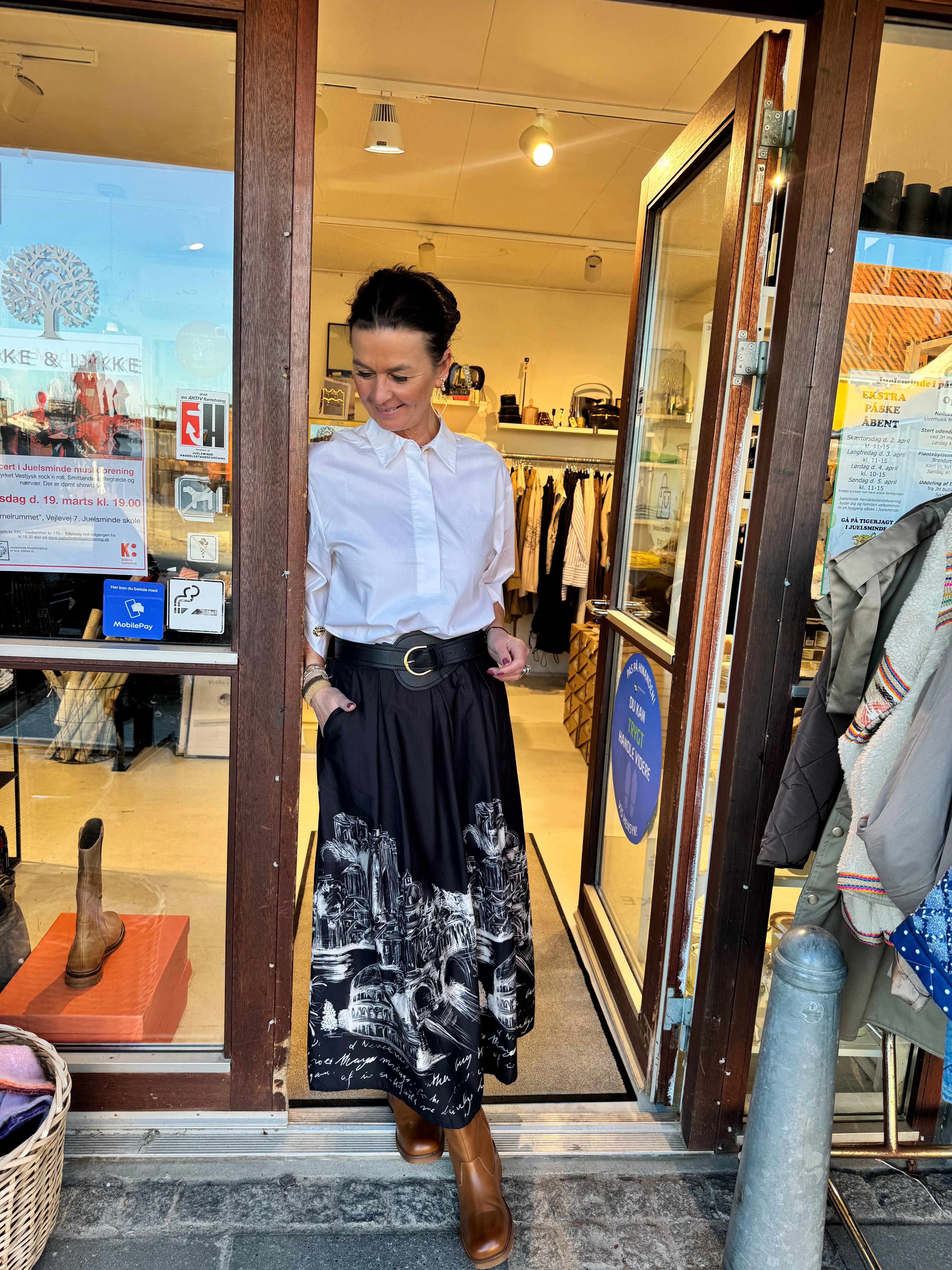 Coster Copenhagen Skjorte - Skjorte Med Knap Ærmer i Hvid