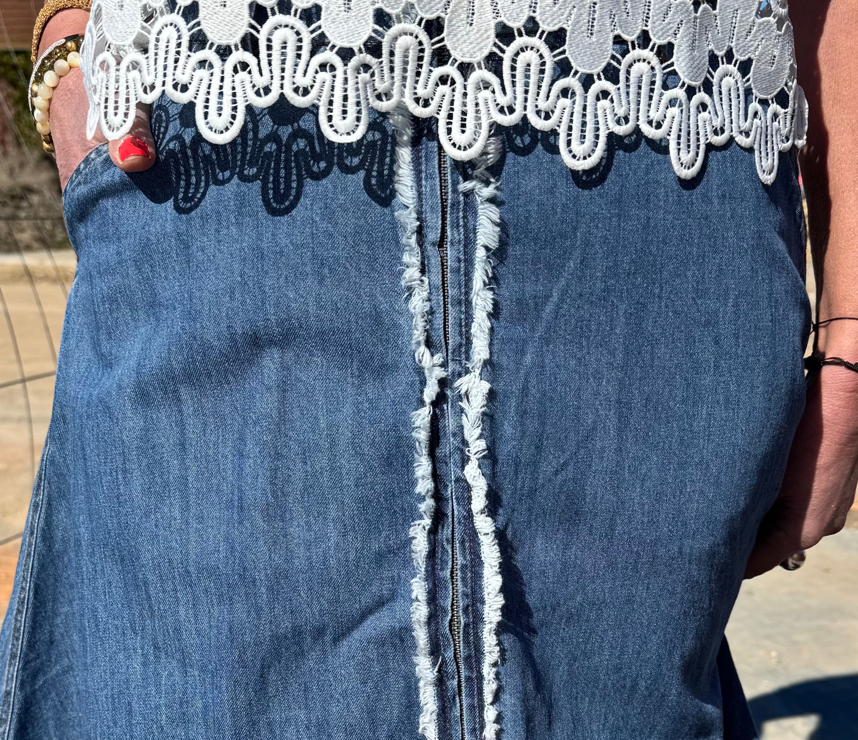 Nümph Nederdel - NuSandie Nederdel i Medium Blue Denim