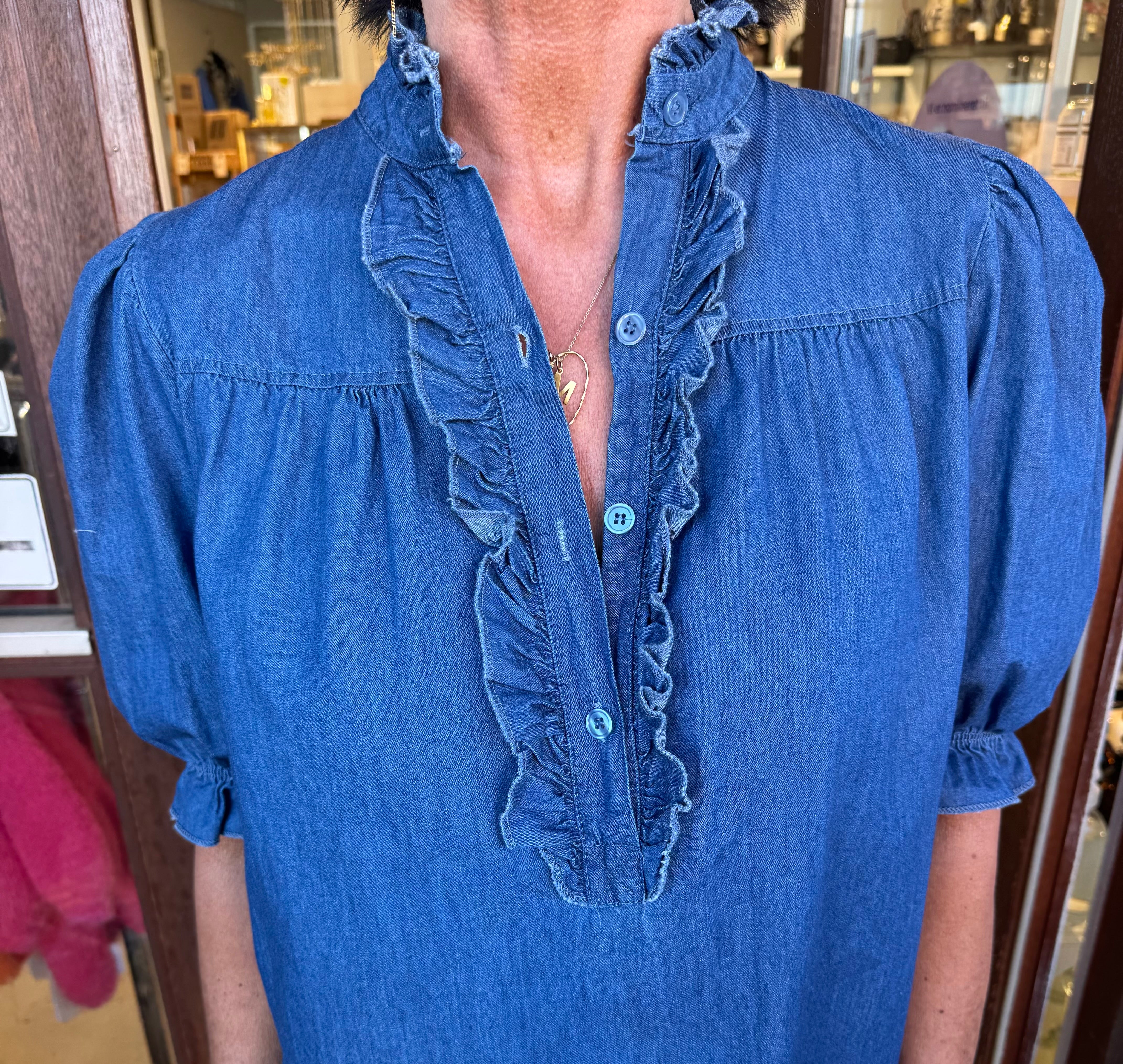 MARTA du château Kjole - MdcMelissa Kjole i Medio Denim Blå