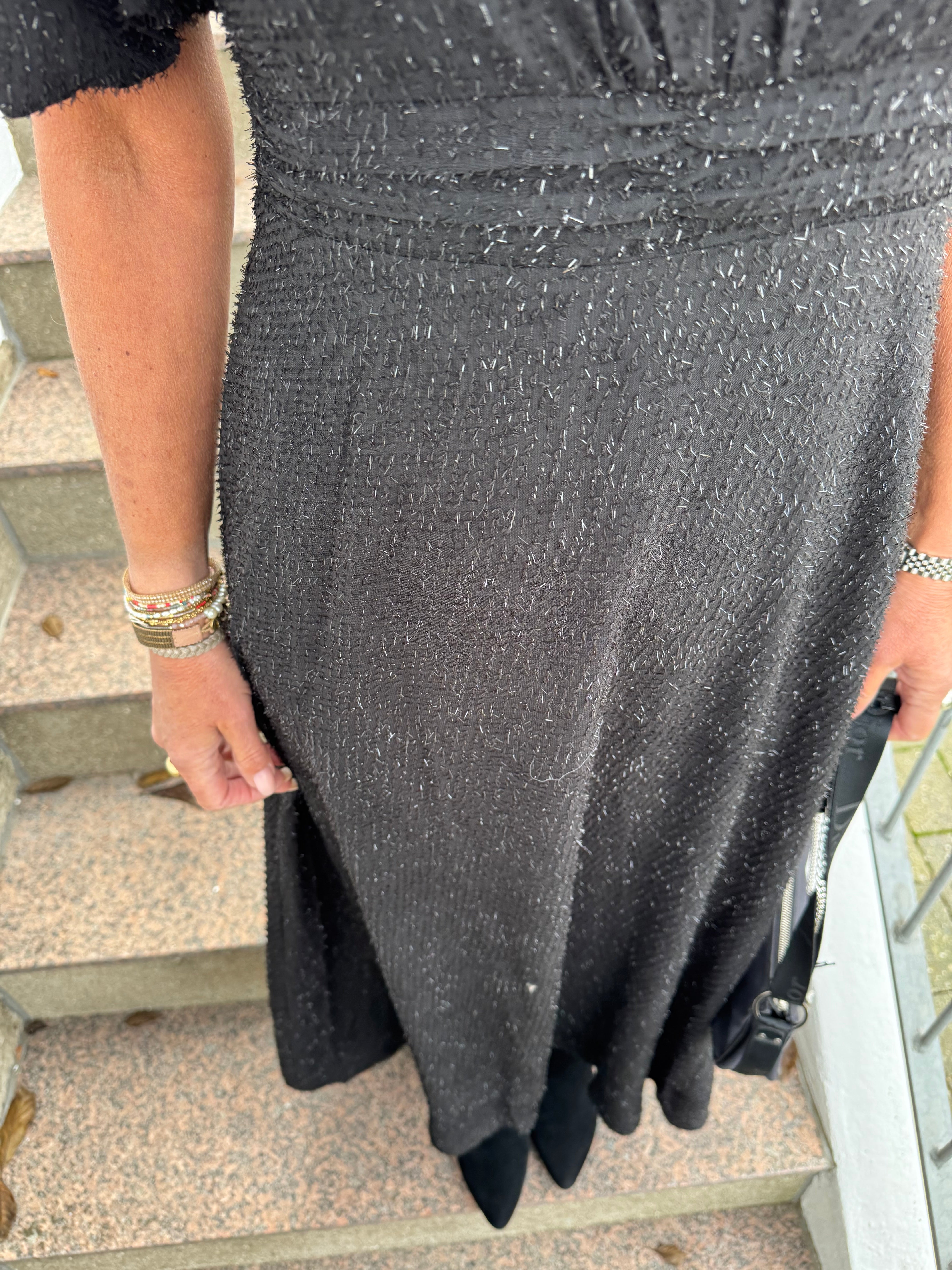 Neo Noir Kjole - Kikka Glitz Kjole i Sort