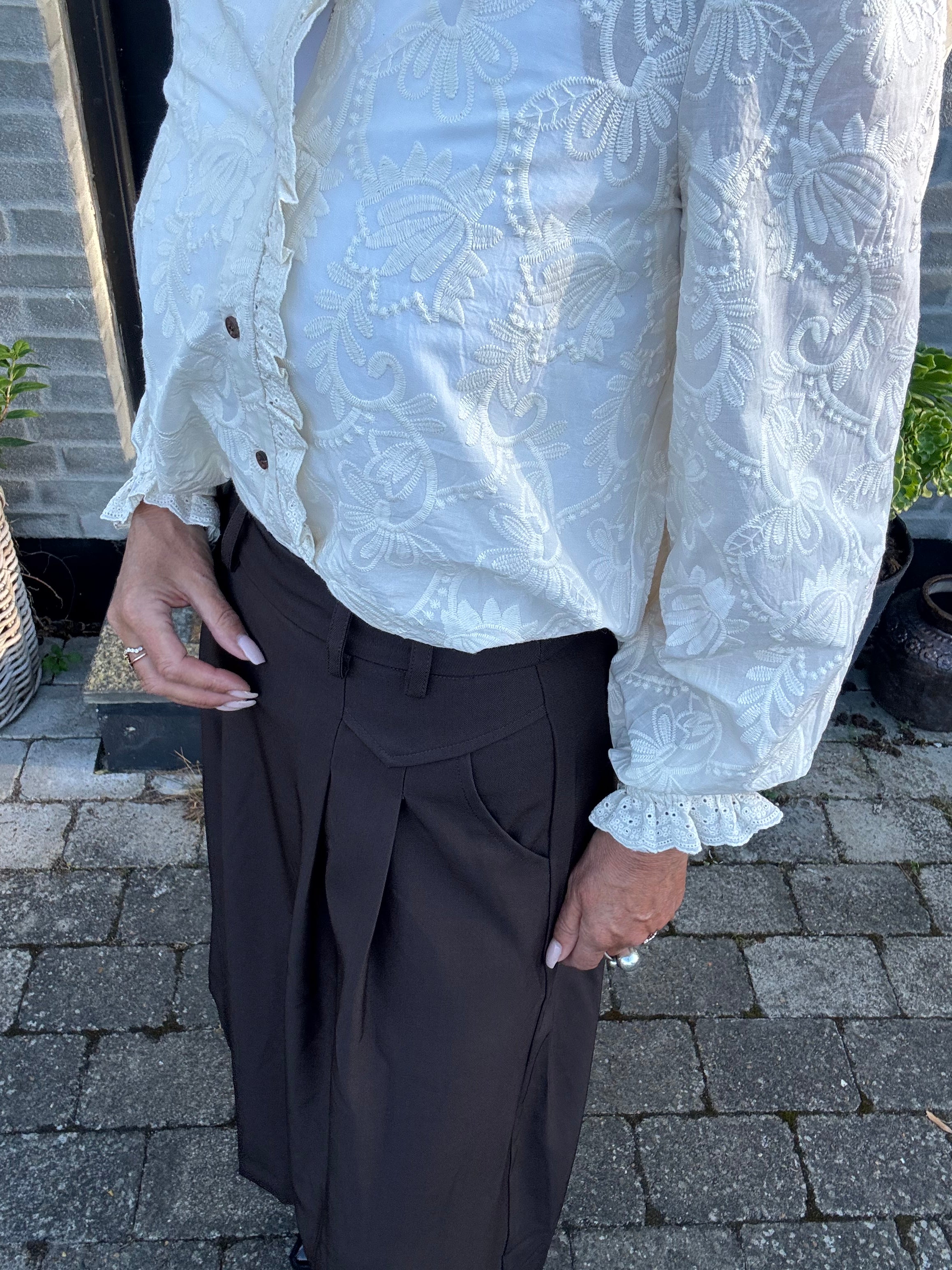 Co´couture Nederdel - LunaCC Pocket Pleat i Dark Brown