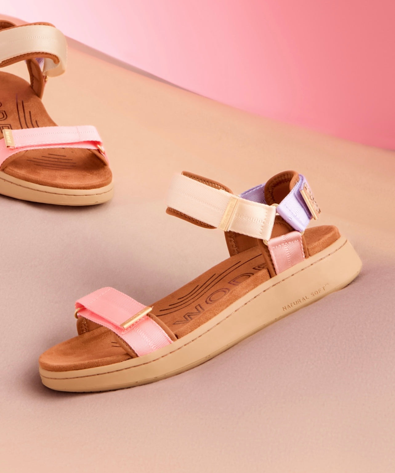 Woden Sandal - Line Sandal i Butter Multi