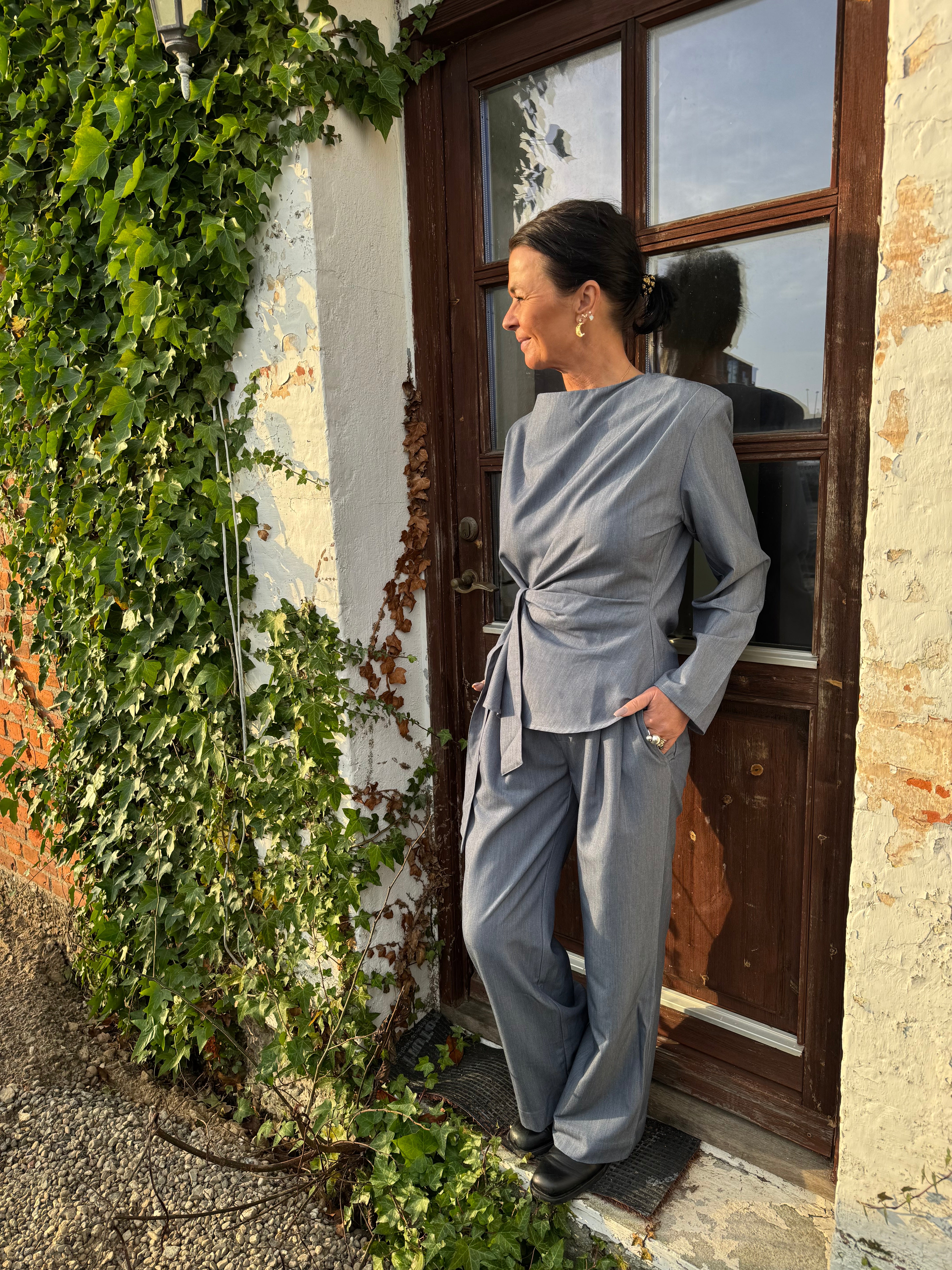 Co´Couture Bukser - TengaCC Logo Bukser i Dusty Blue