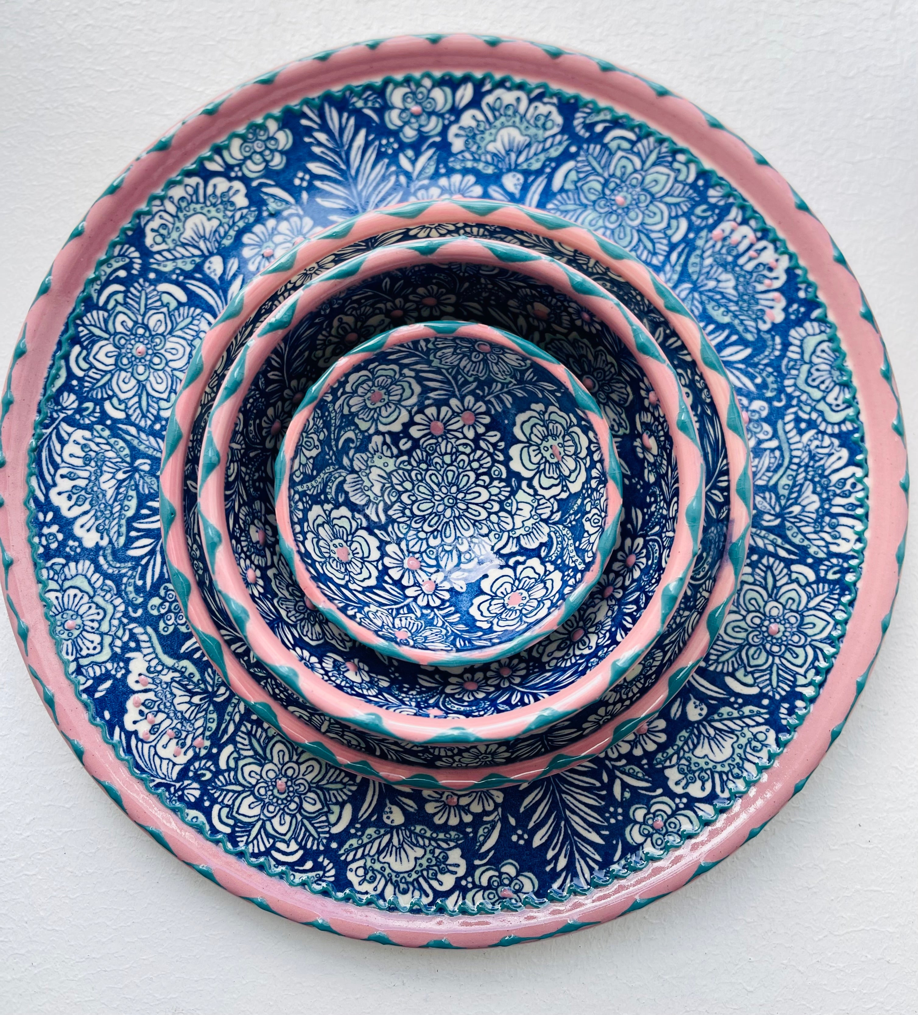 By Spliid Keramik Fad - Florencia Fad Stor Ø31cm i Royal Blue