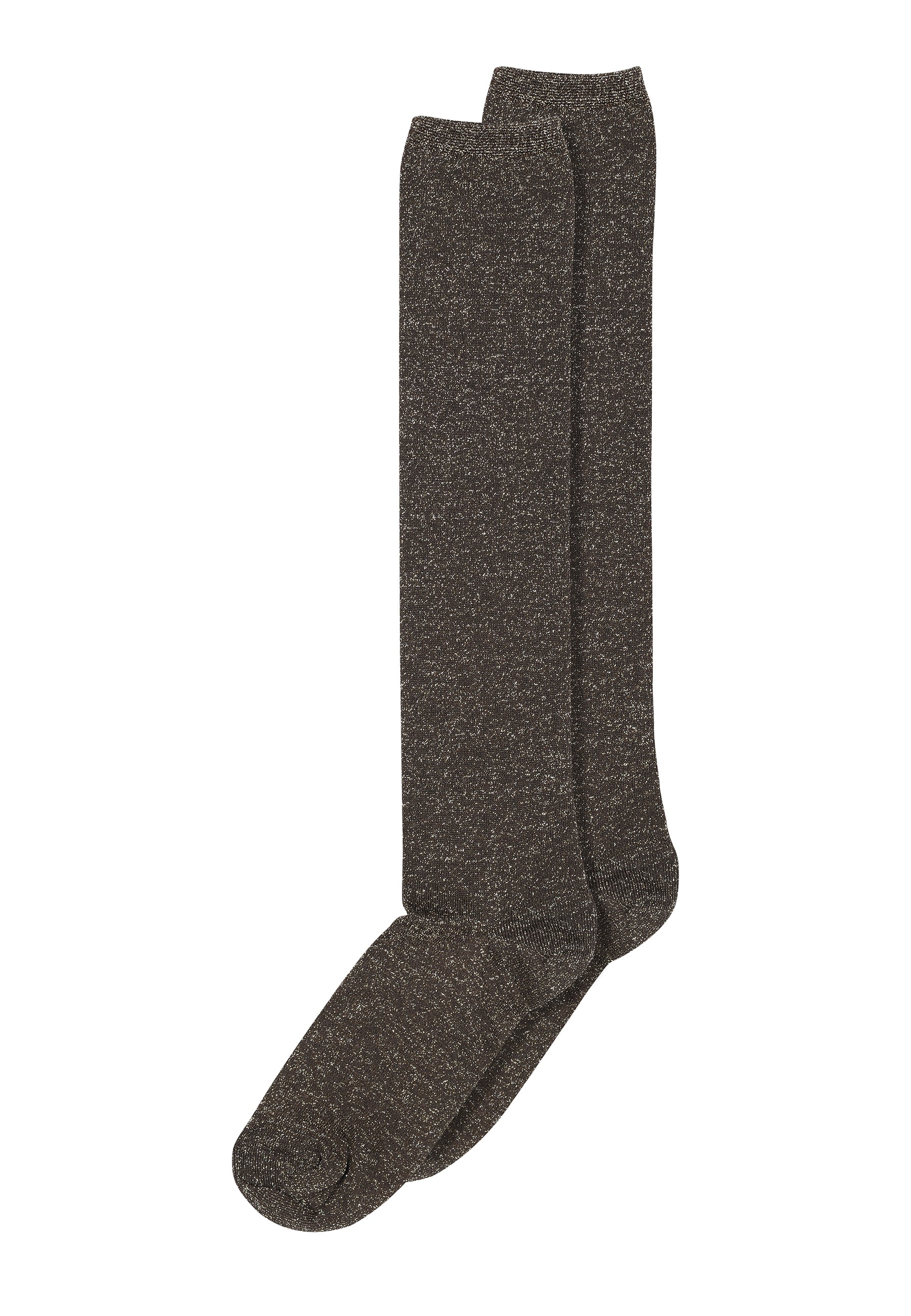 Sneaky Fox Strømper - 89508 Nelly Glitter Knæ Strømper i Dark Brown