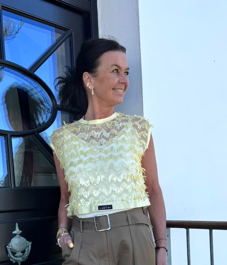 Haute L´amitié Top - Limone Crop top i Pale Yellow
