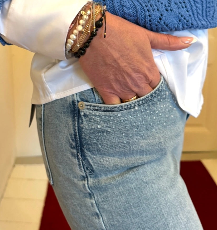 Garcia Jeans - Celia Wide Fit Jeans med Glas Similisten i Light Used