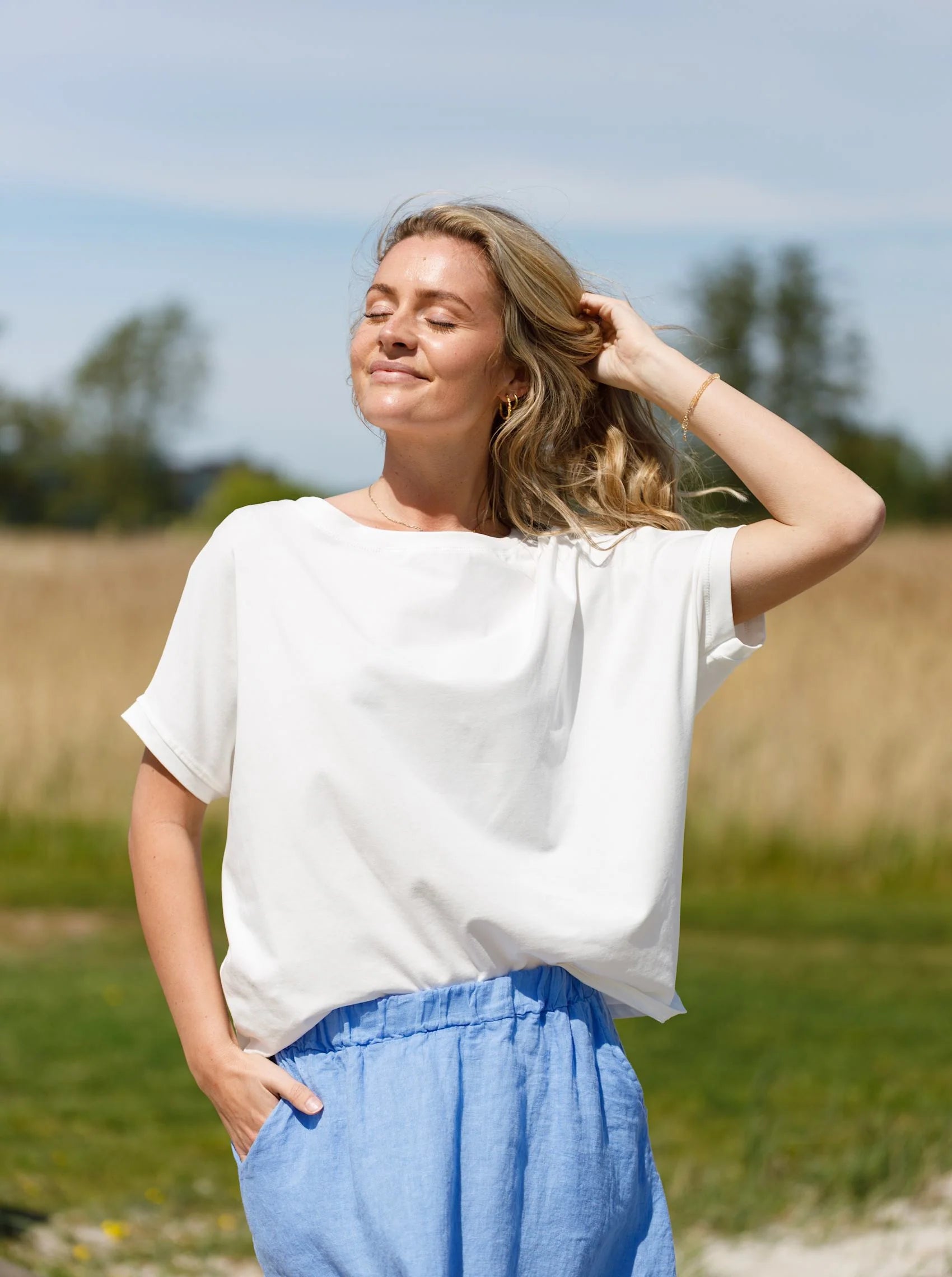 Black Colour T-shirt - BcMay Loose T-shirt i Hvid