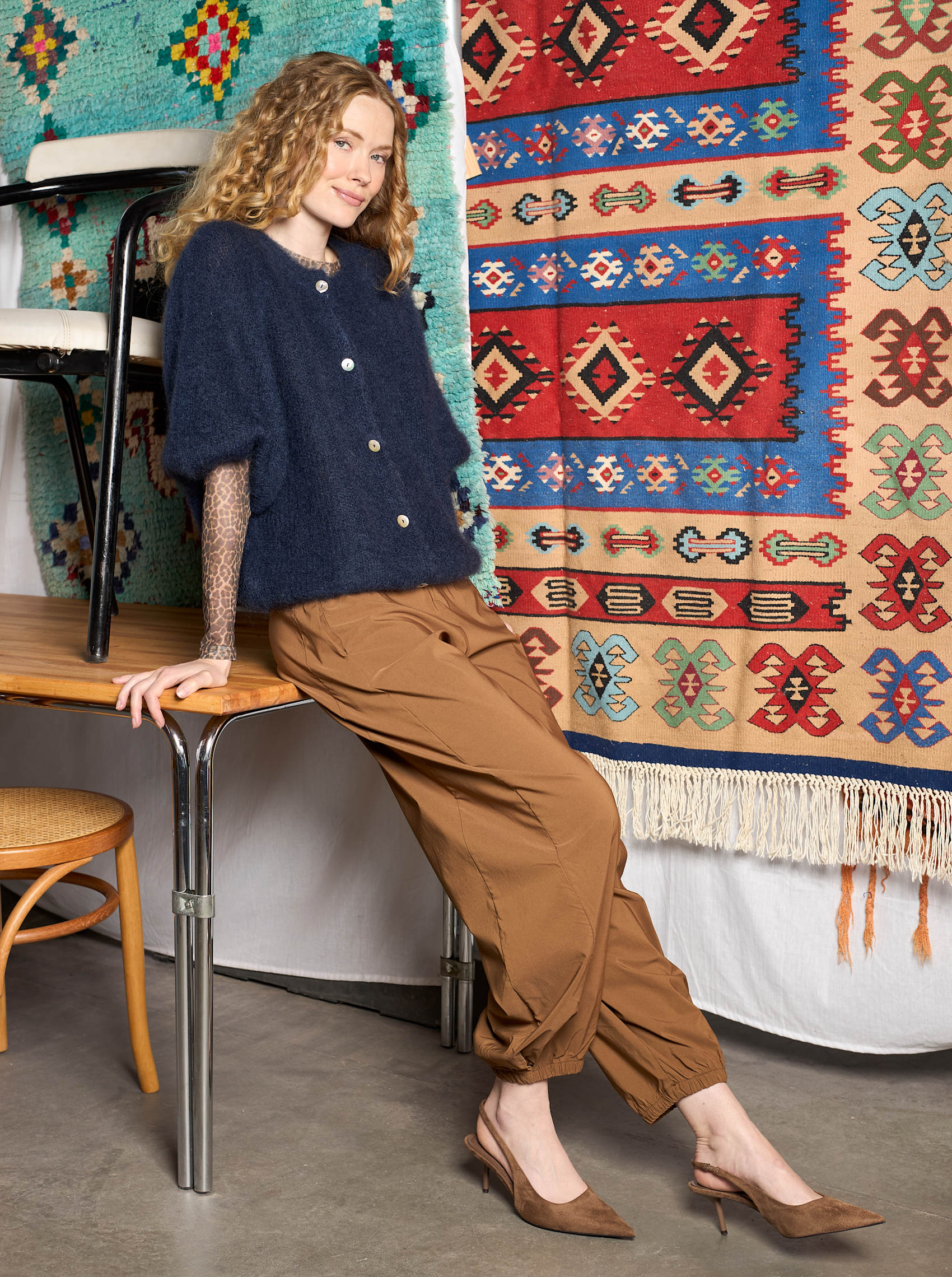 Black Colour Cardigan - BcBjoerk Patent Strik Cardigan i Navy