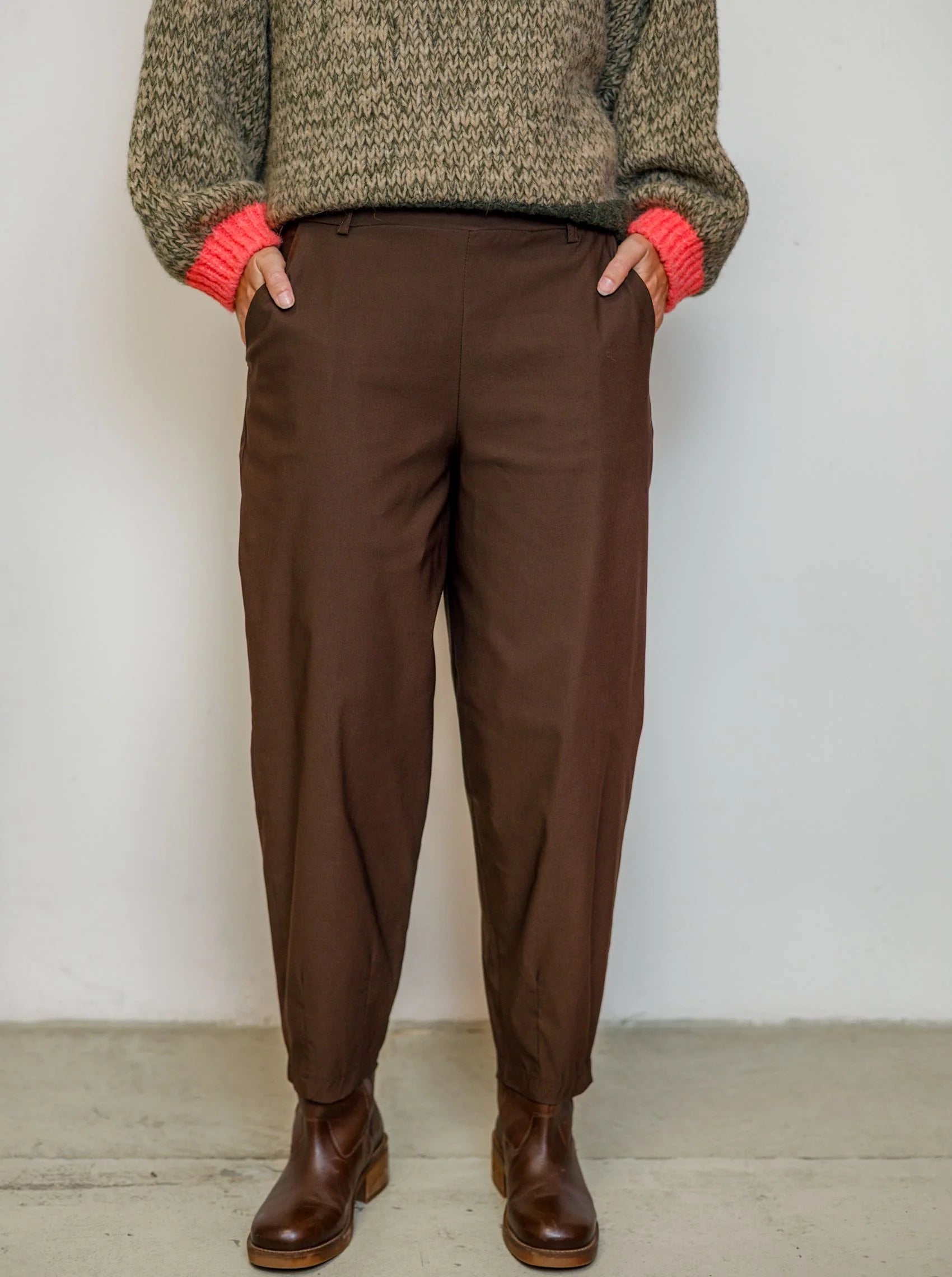 Black Colour Bukser - BcBeverly Barrel Bukser i Hazelnut Brown