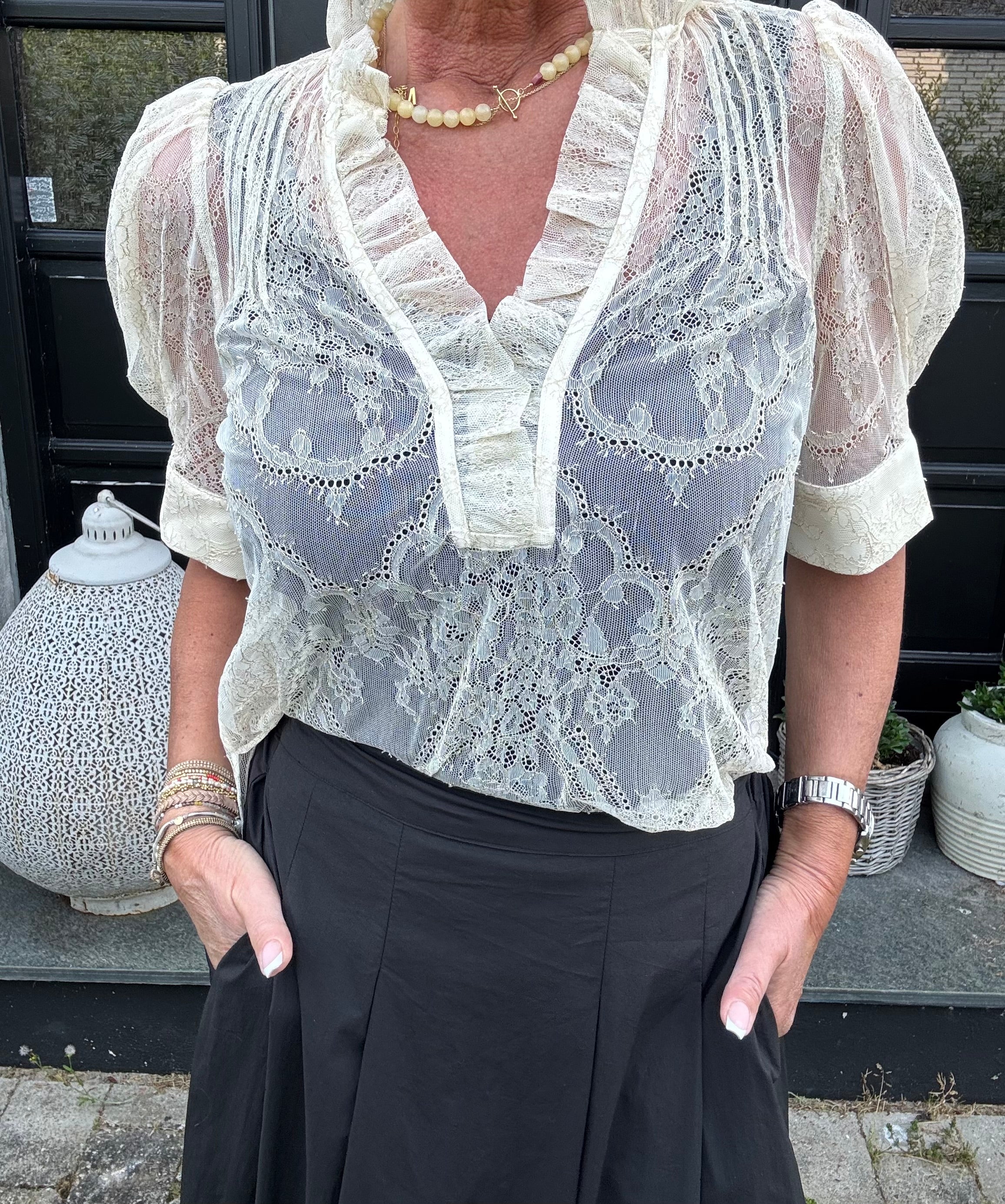 Gossia Bluse - AmarGO Gold Bluse i Creme Gold