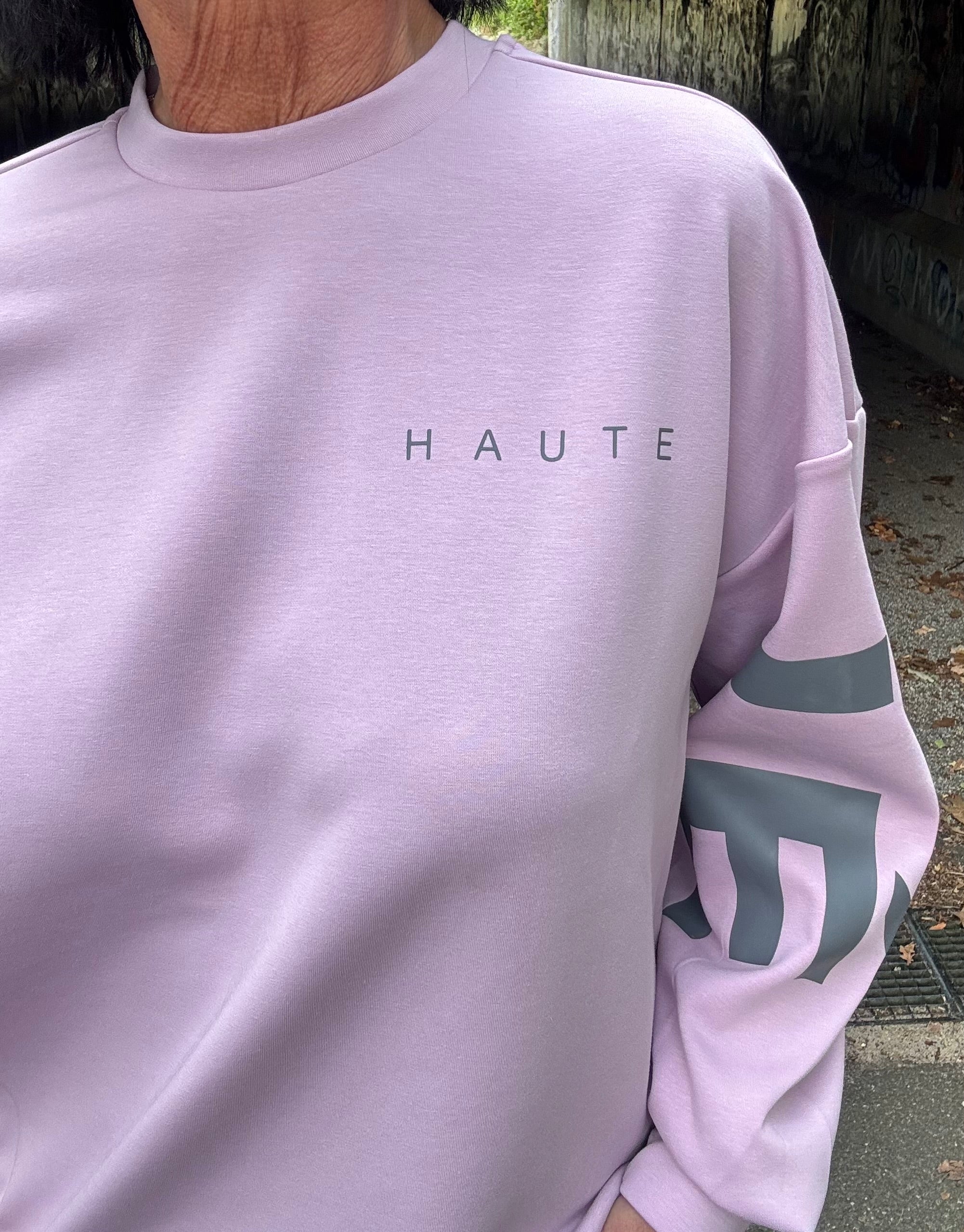 Haute L´amitié Sweat - Maxi Split Logo Sweat i Misty Rose