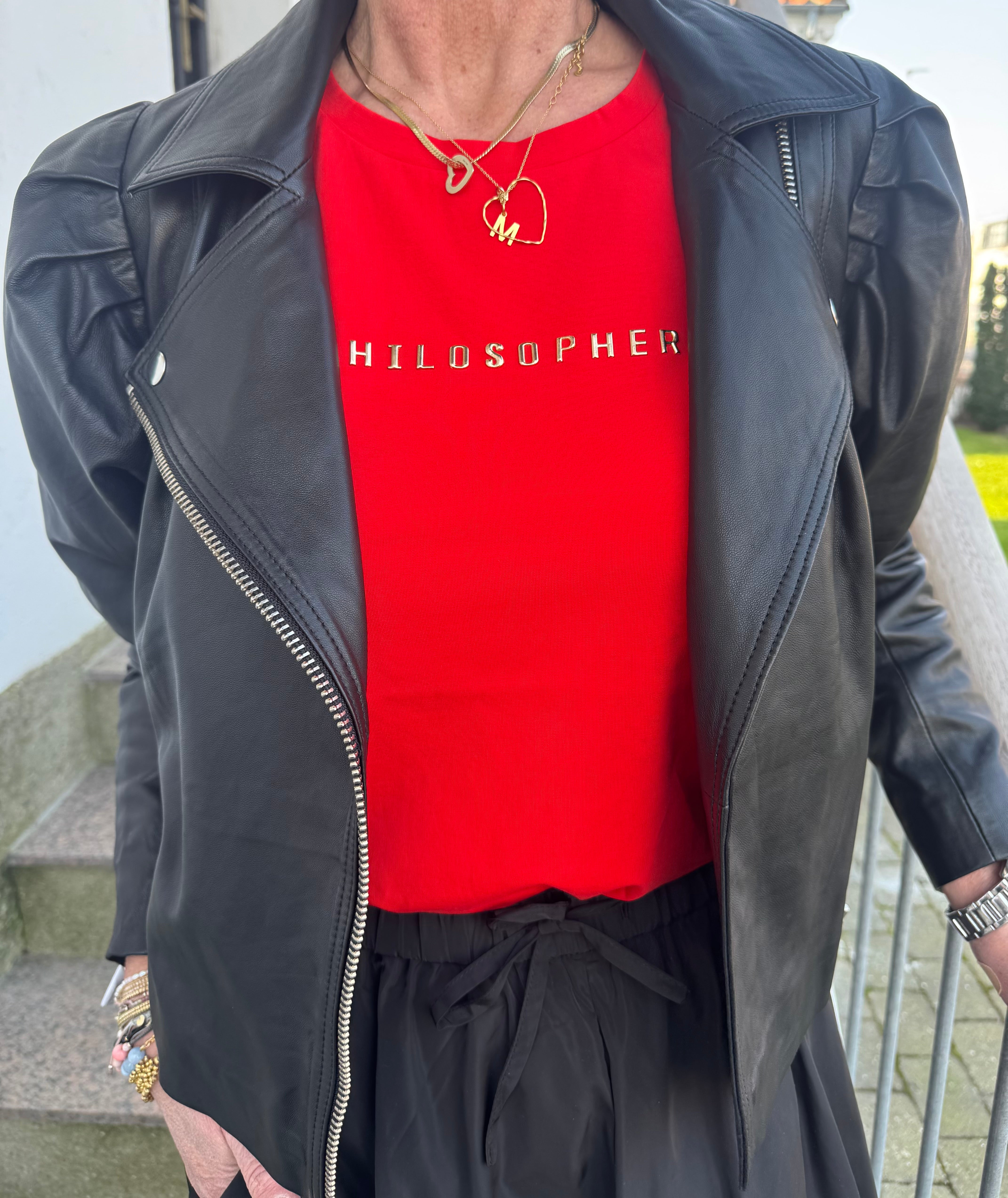 PBO T-shirt - Pbo Philosopher SS T-shirt i Aurora Rød