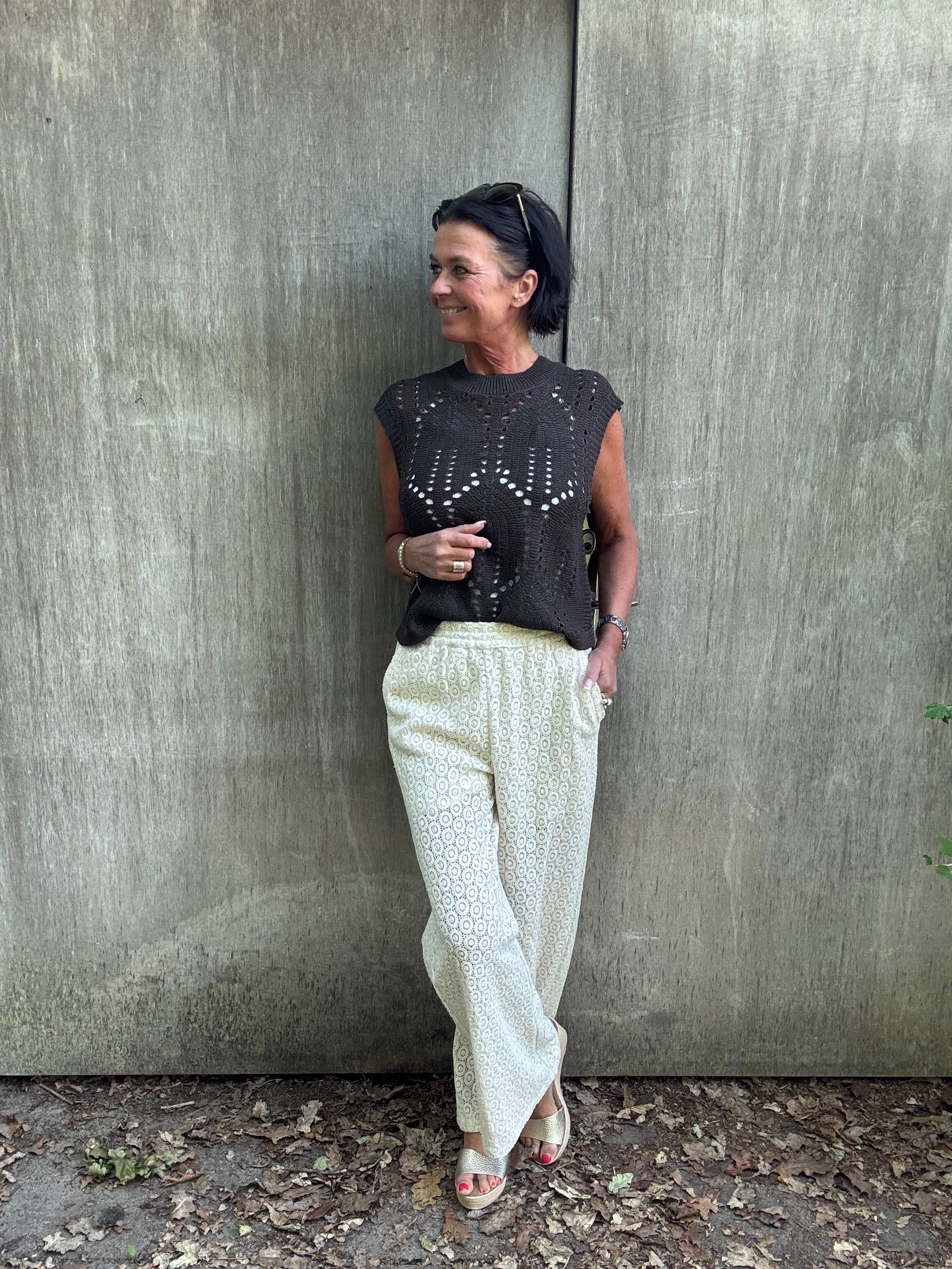 Haute L´amitié Vest - Point Strik Vest i Mocca