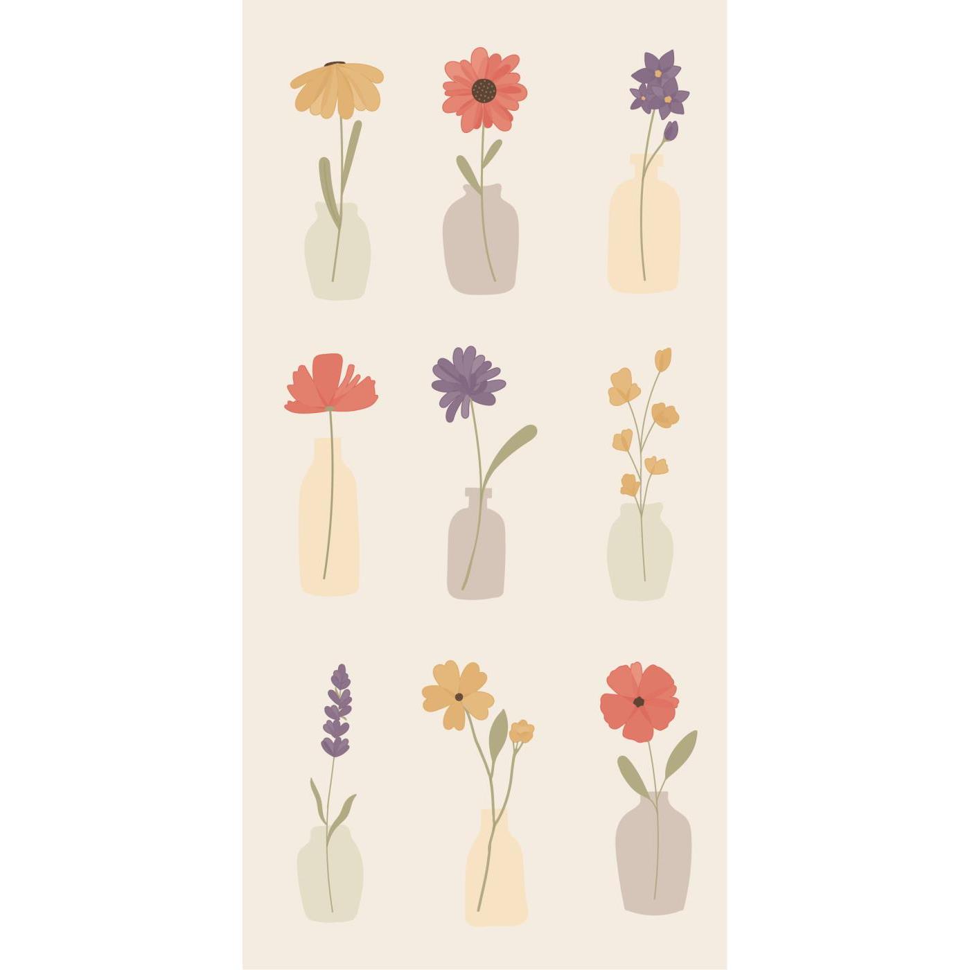 IB Laursen Servietter - Servietter Med Blomster i Vaser Motiv