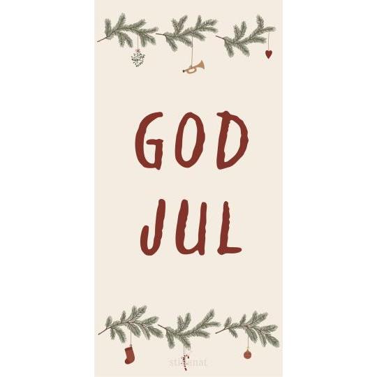 IB Laursen Servietter - Jule Servietter God Jul - Ranke 10x20cm