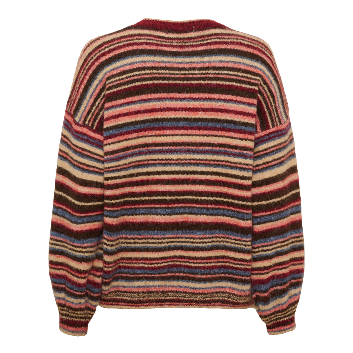 MARTA du château Bluse - 9602 MdcReverie Strik Bluse i Multi Bordeaux