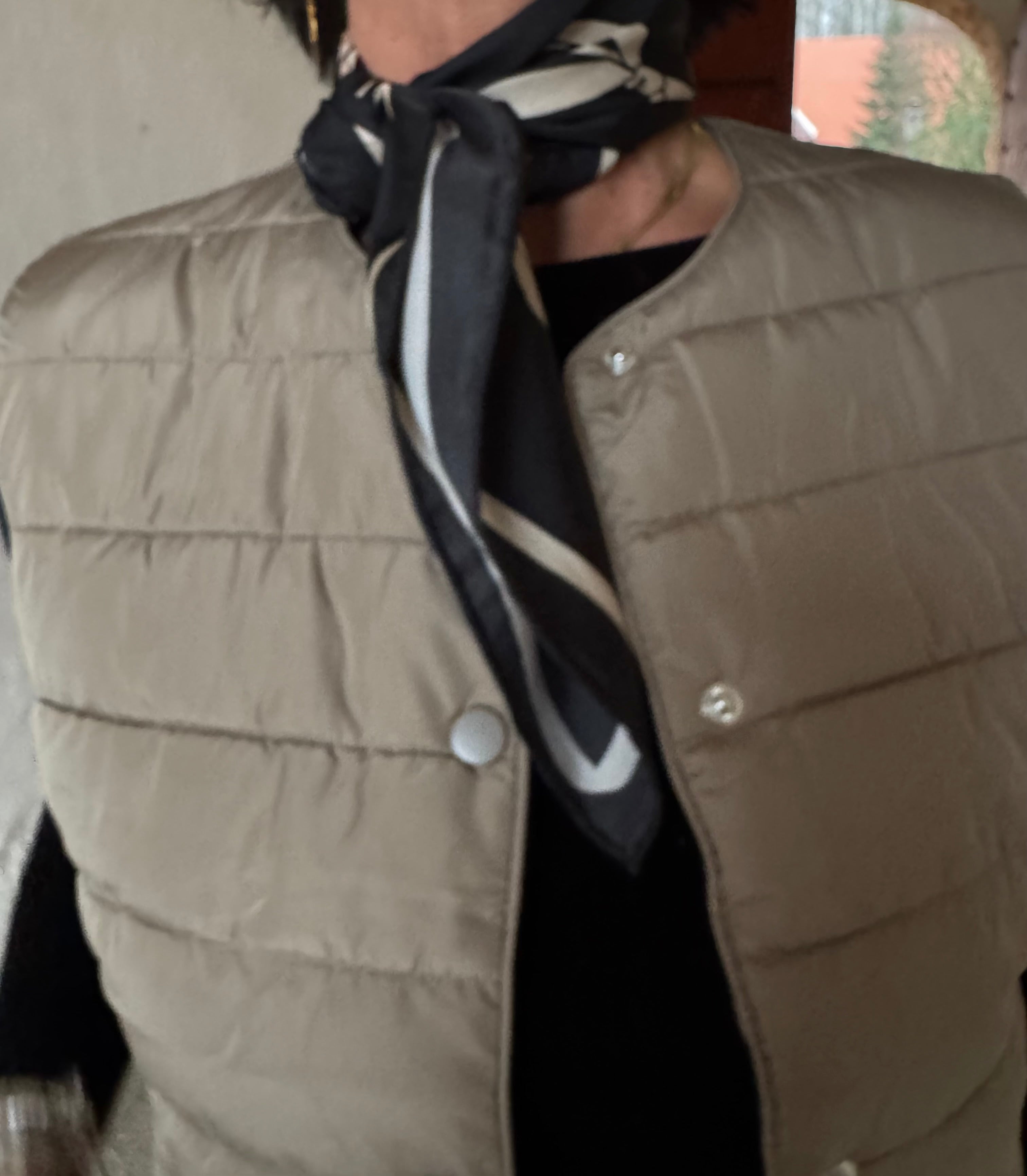 Coster Copenhagen Vest - CC Heart Asta Quiltet Vest i Sand Olive