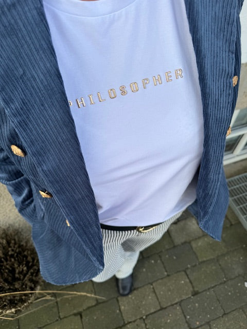 PBO - Philosopher T-Shirt i Hvid