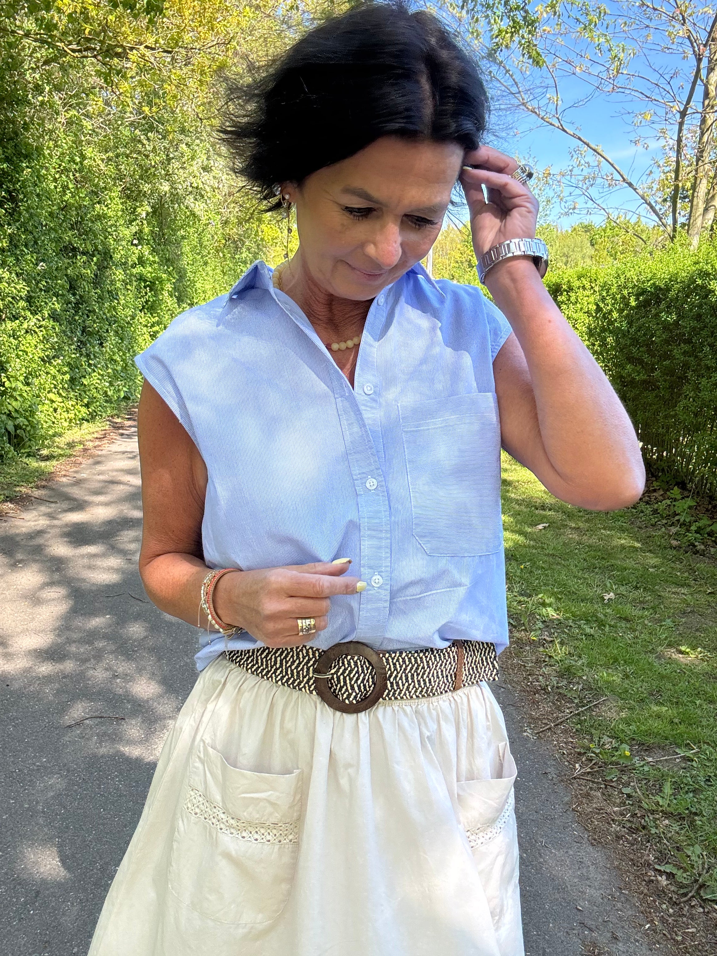 ESMÉ STUDIOS Bluse - ESNunu Sl Bluse i Kentucky Blue