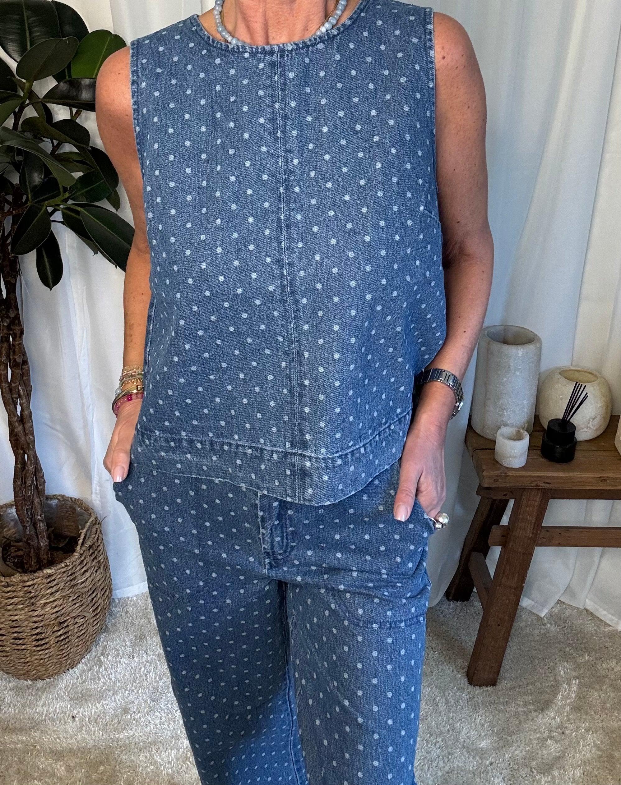 Nümph Top - NuHaddie Top i Medium Blue Denim