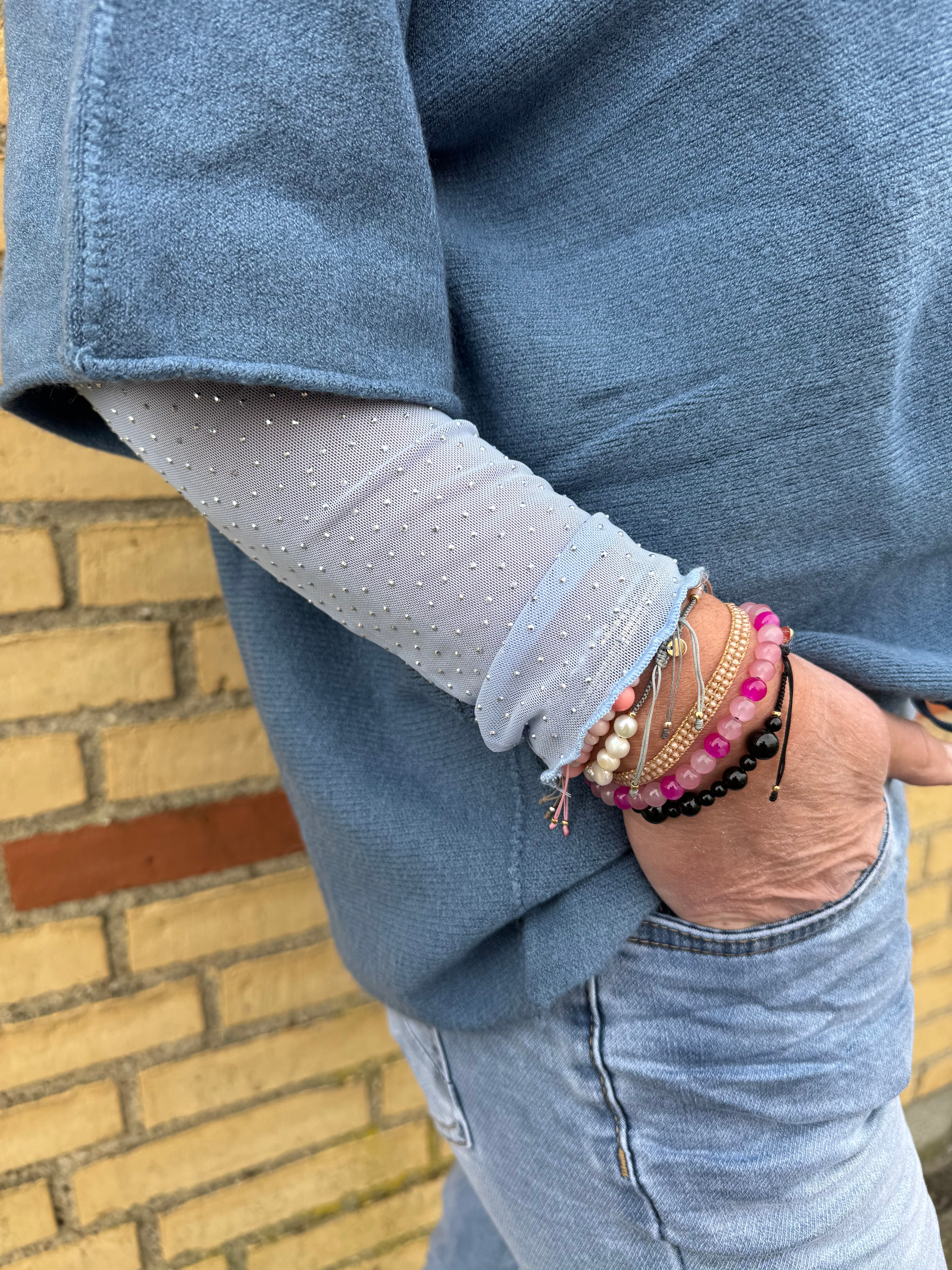 MARTA du château Strik - 5003 MdcSia Strik Bluse i Jeans Blå