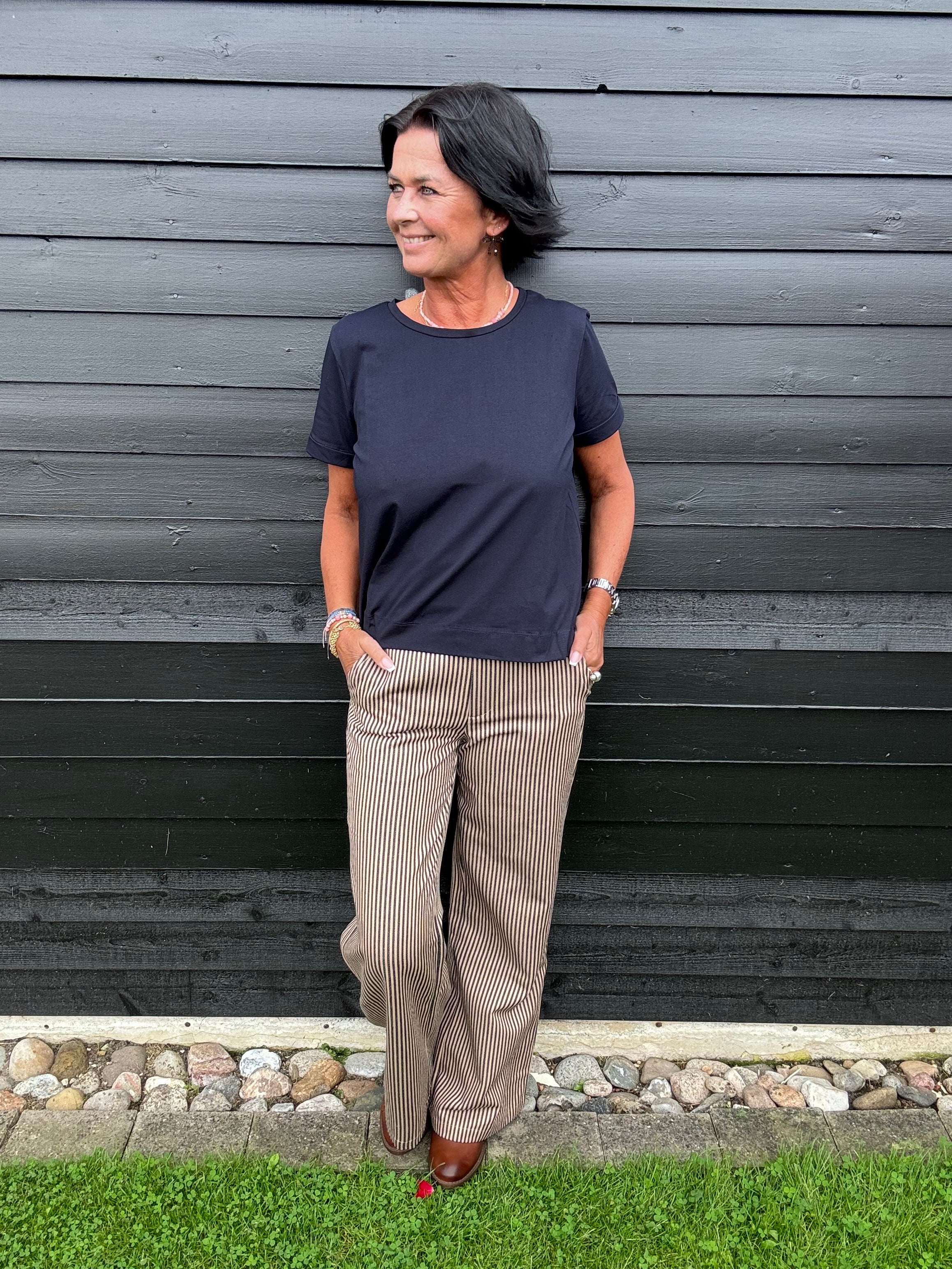 Black Colour T-shirt - BcMay SS T-shirt i Navy