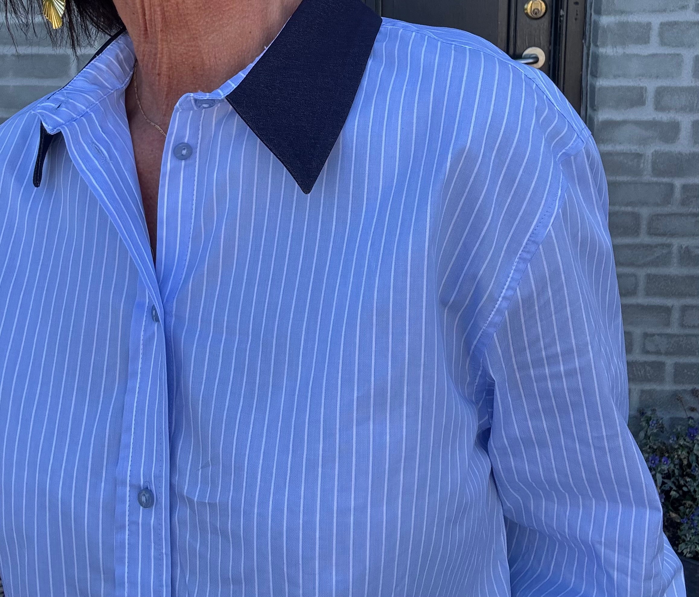 Co´Couture Skjorte - NelsonCC Stribet Skjorte i Pale Blue