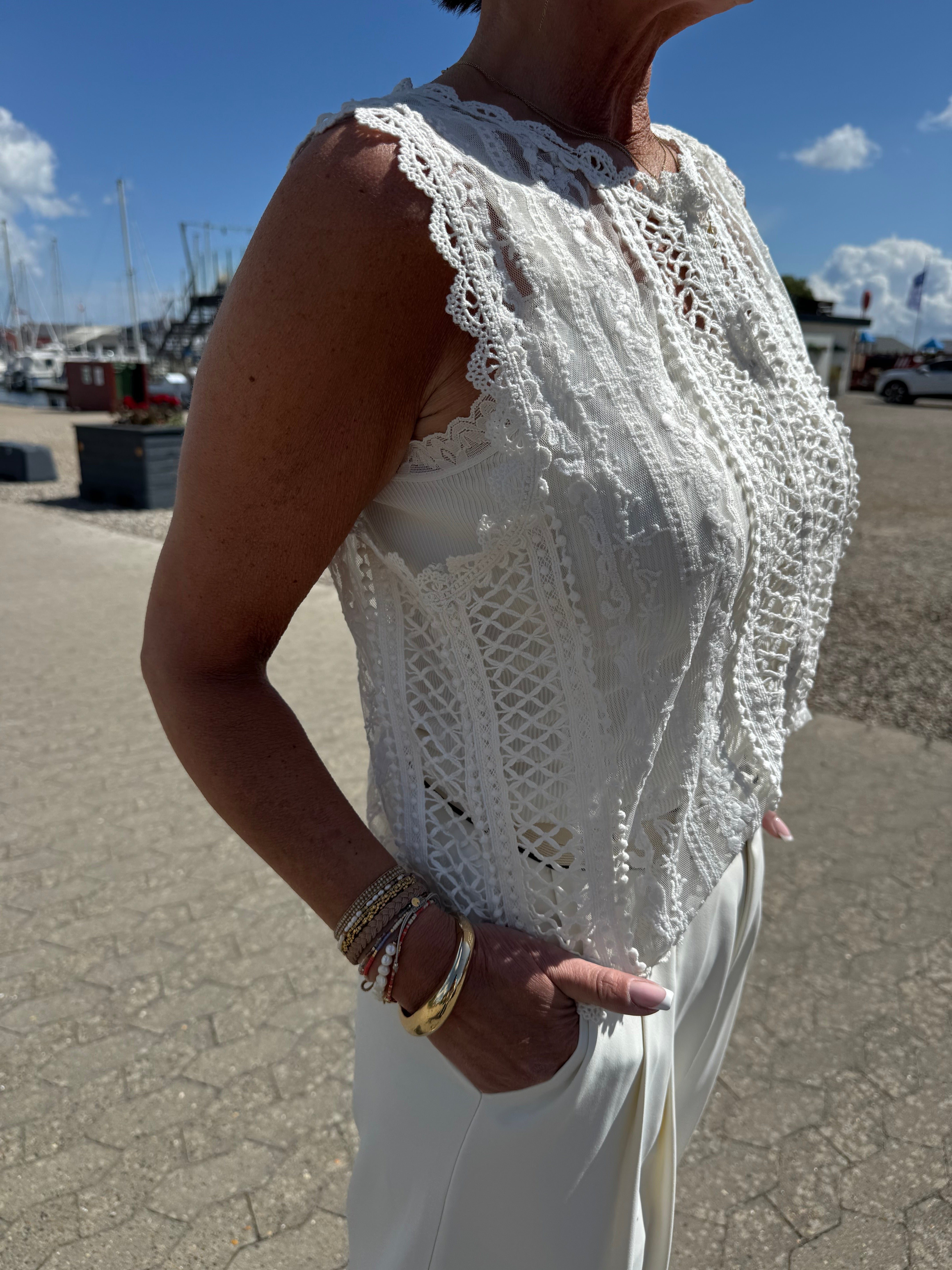 Gossia Top - SeboraGO Top i Off-White