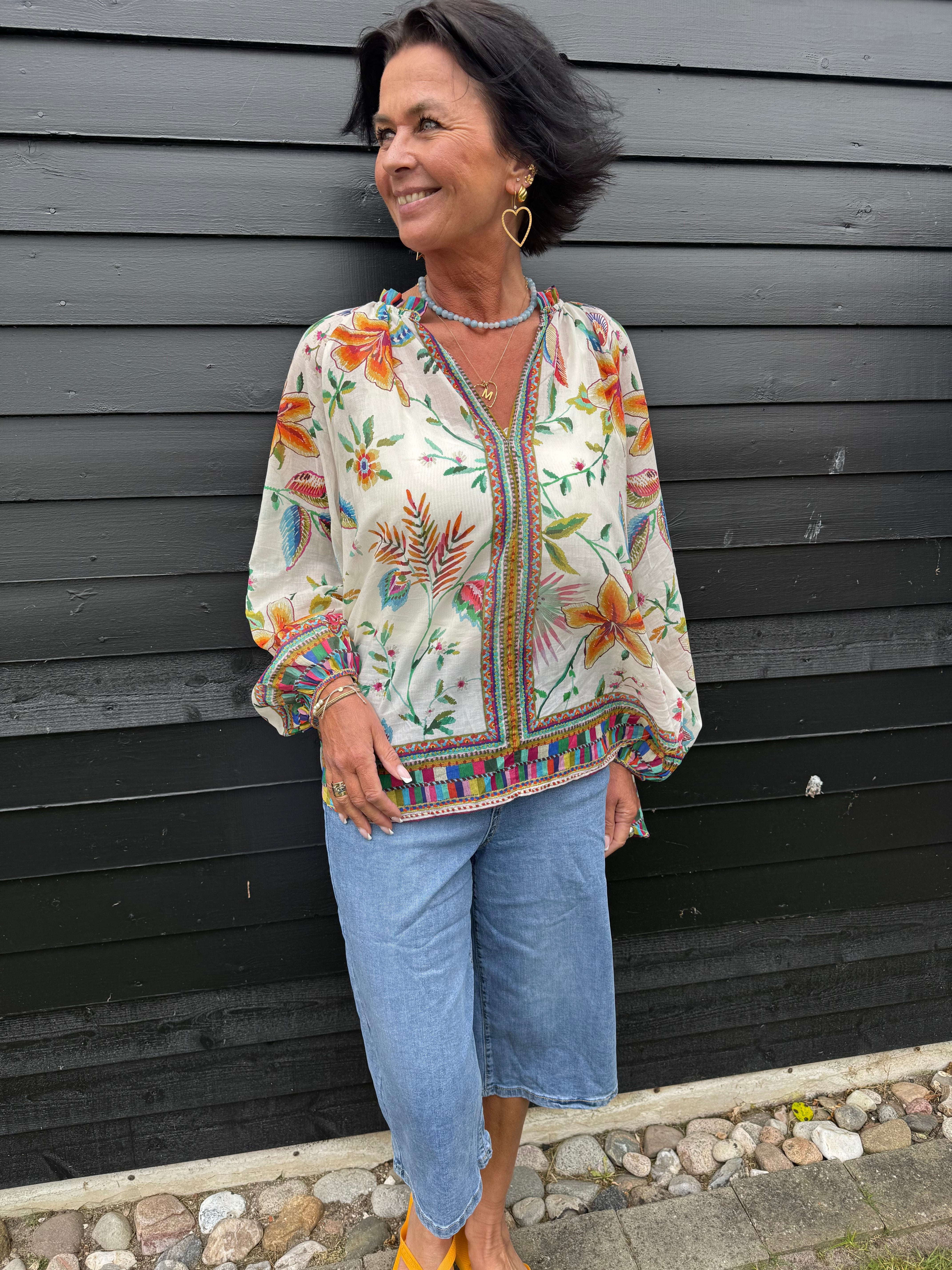 Black Colour Bluse - BcArt Bluse i Warm Orange