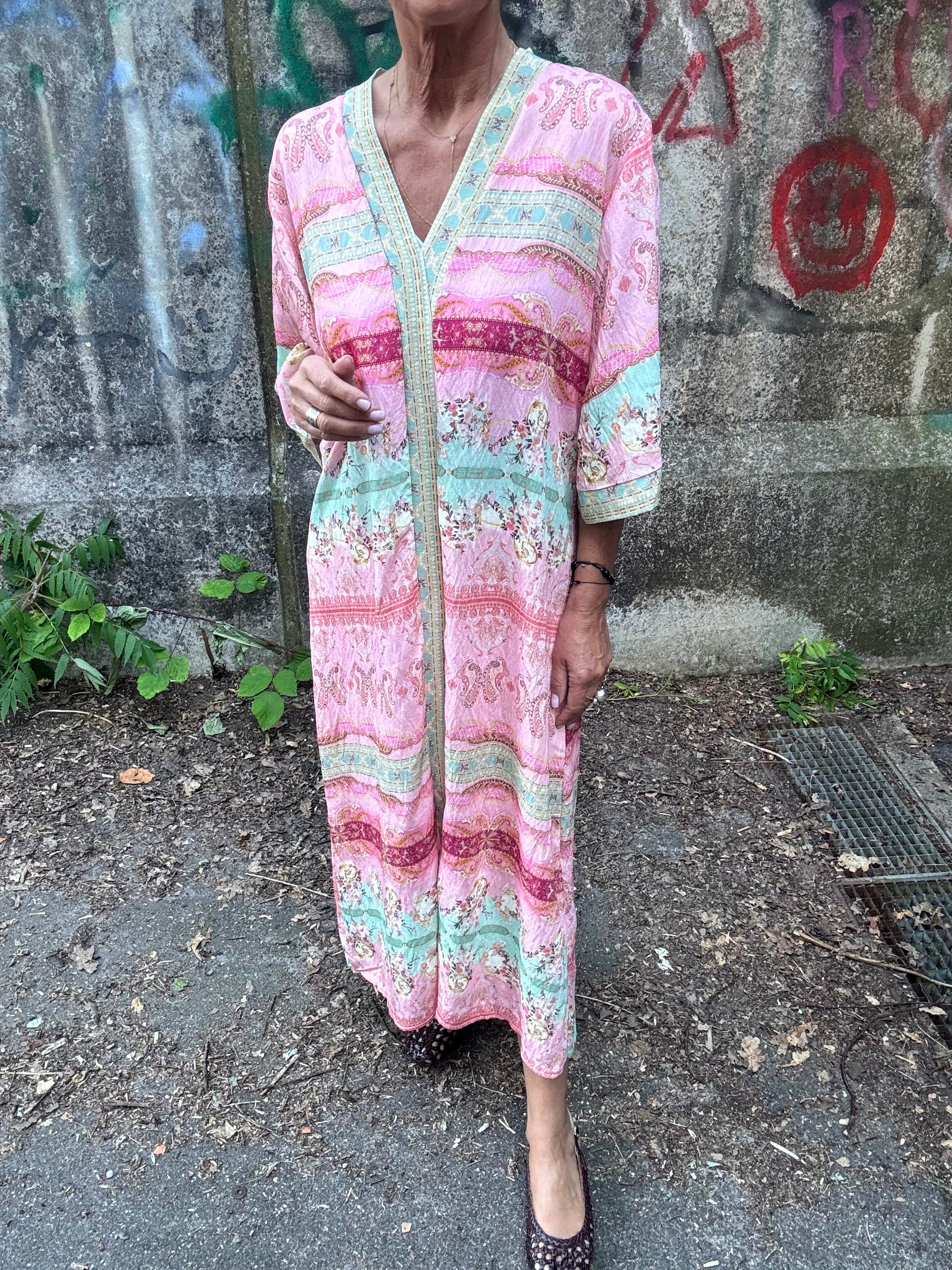 MARTA du château Kjole - 7176 MdcStefania Kaftan Kjole i Rosa653