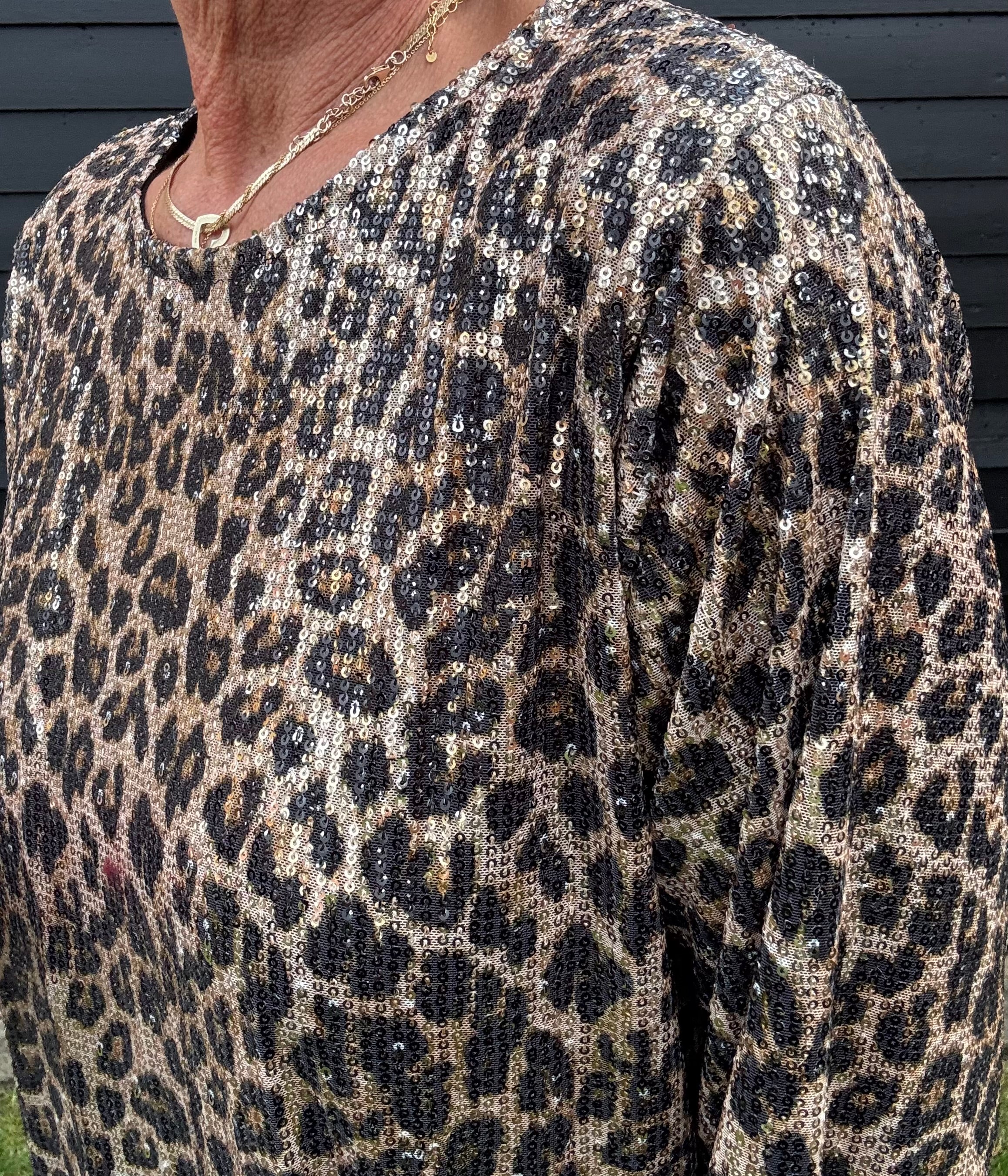 MARTA du château Kjole - MdcBeline Paillet Kjole i Leopard Print