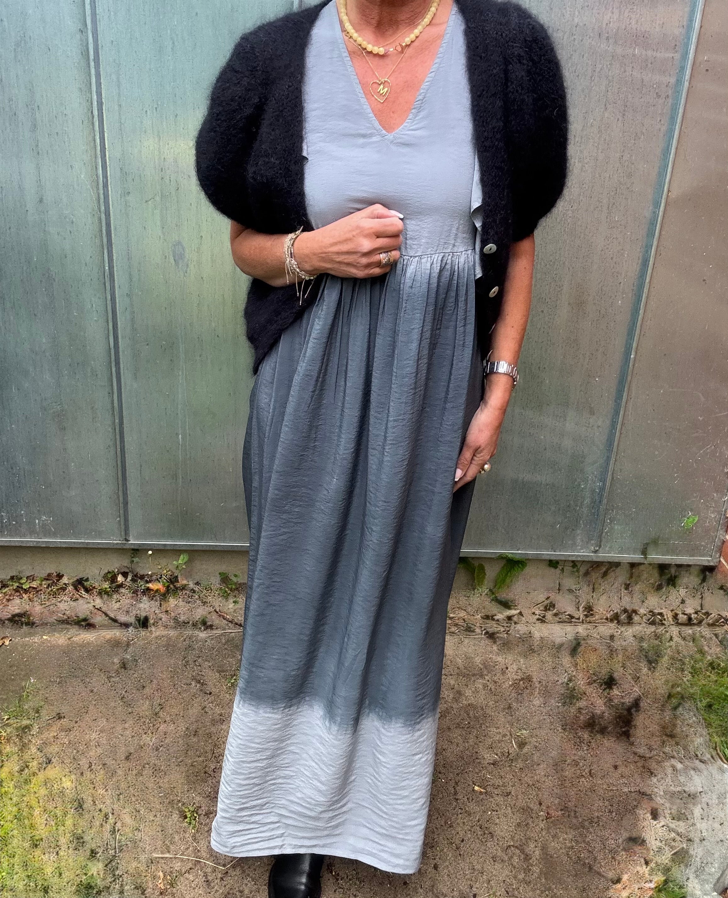 Gossia Kjole - ViolaGO Kjole i Grey Dip Dye