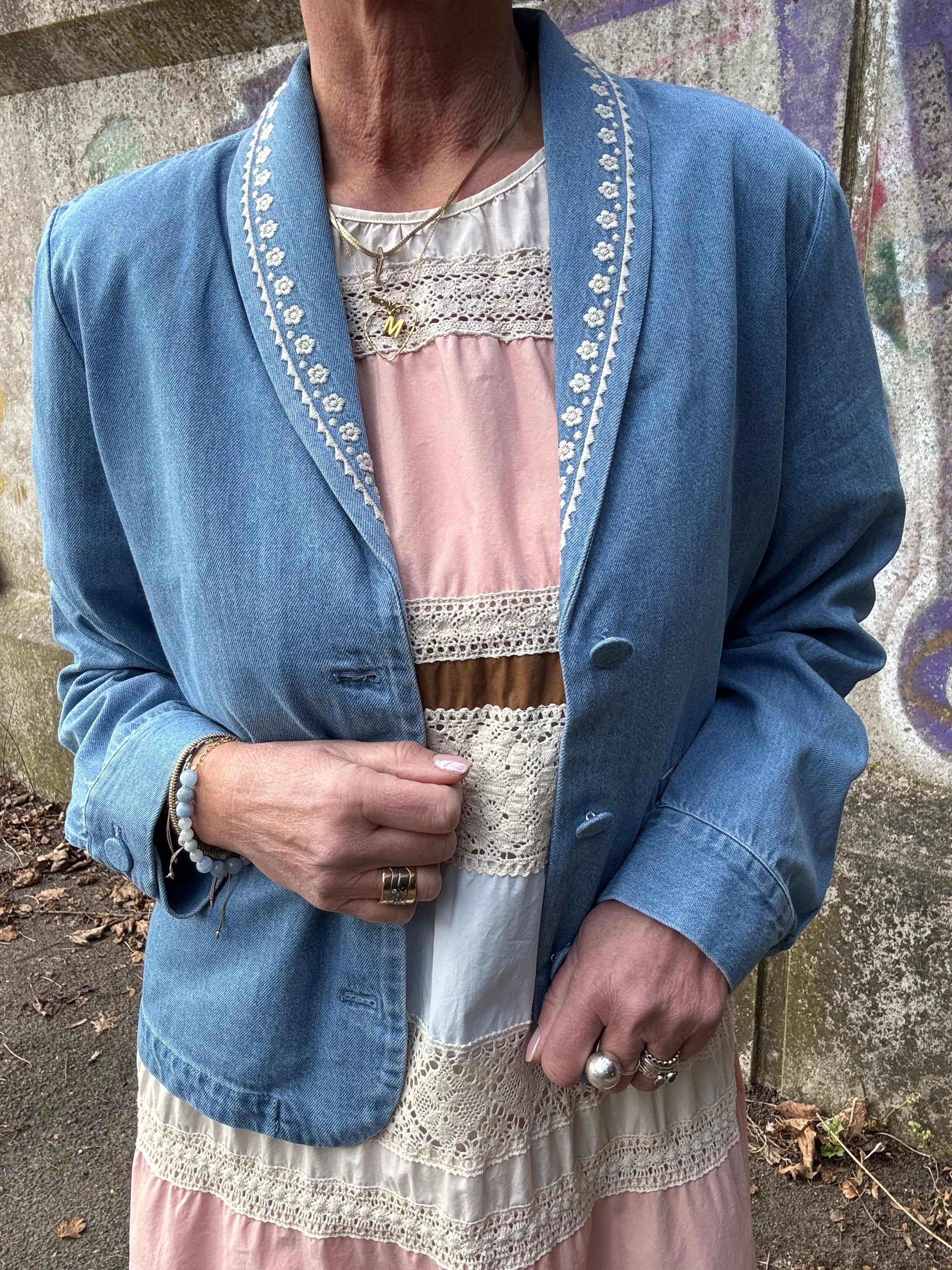 Atelier Rêve Jakke - IRTawny Jakke-Blazer i Light Denim Blue