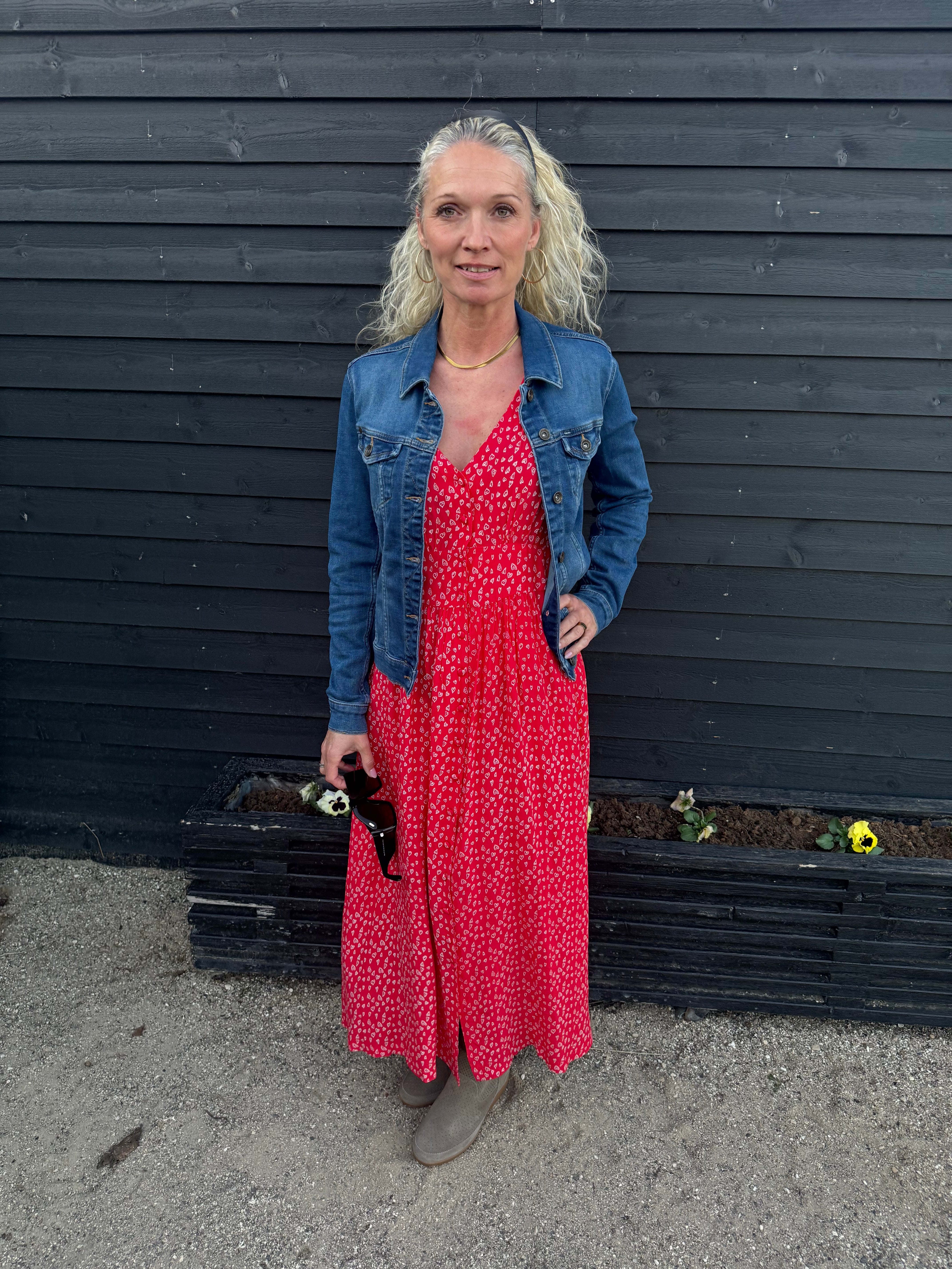 Atelier Rêve Kjole - IRYrsa Kjole i Rød Med Blomster